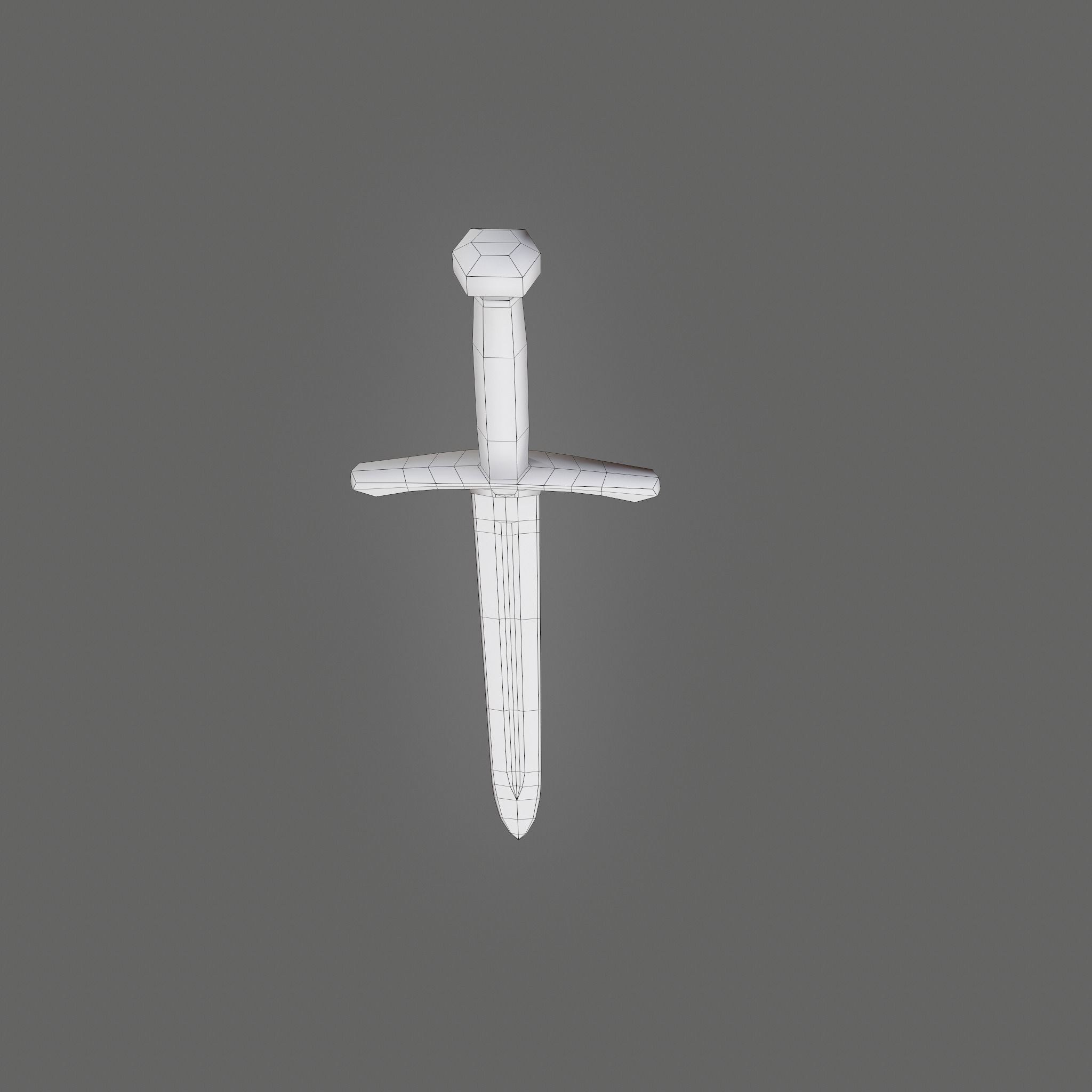 Worn Sword Free low-poly 3D model_54
