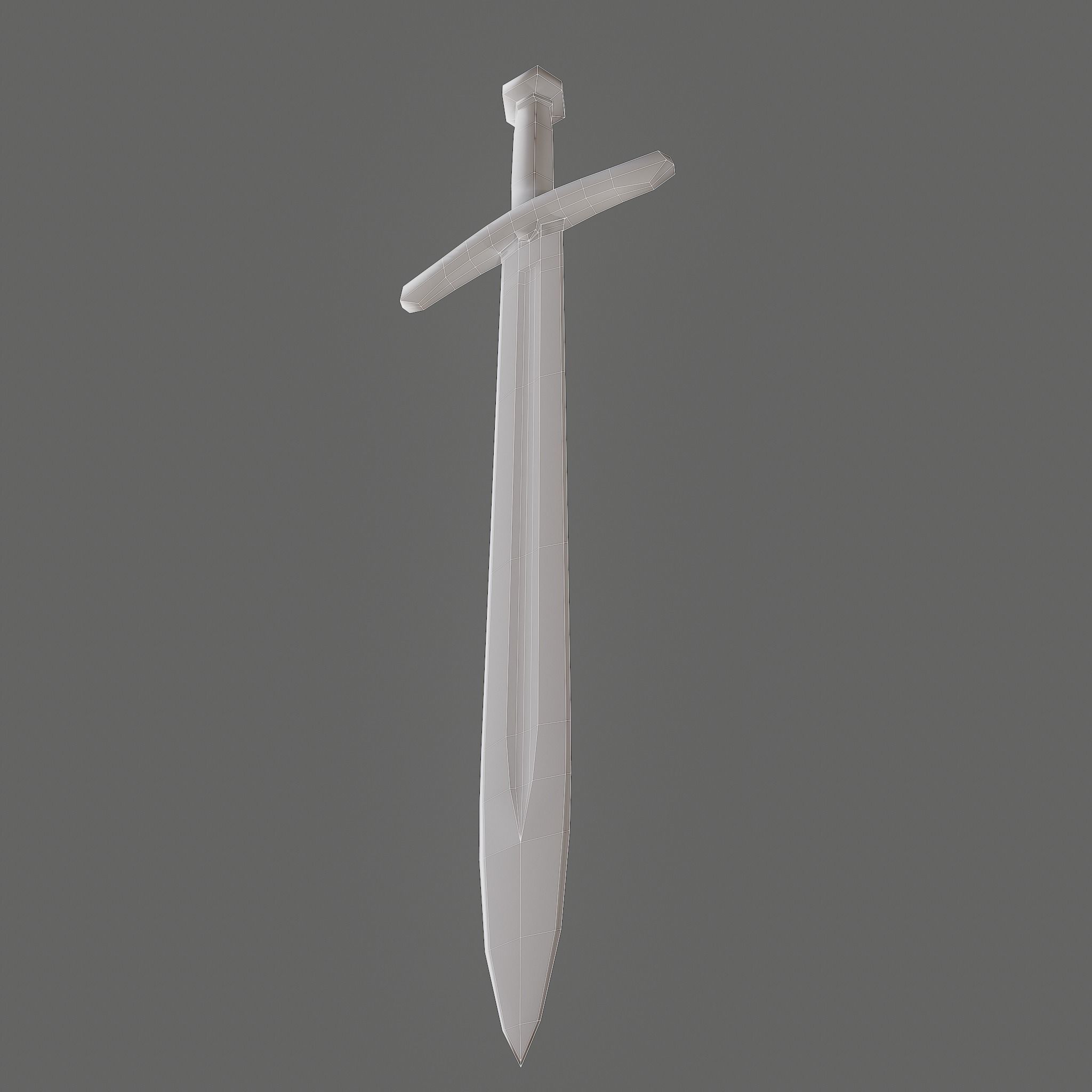 Worn Sword Free low-poly 3D model_32