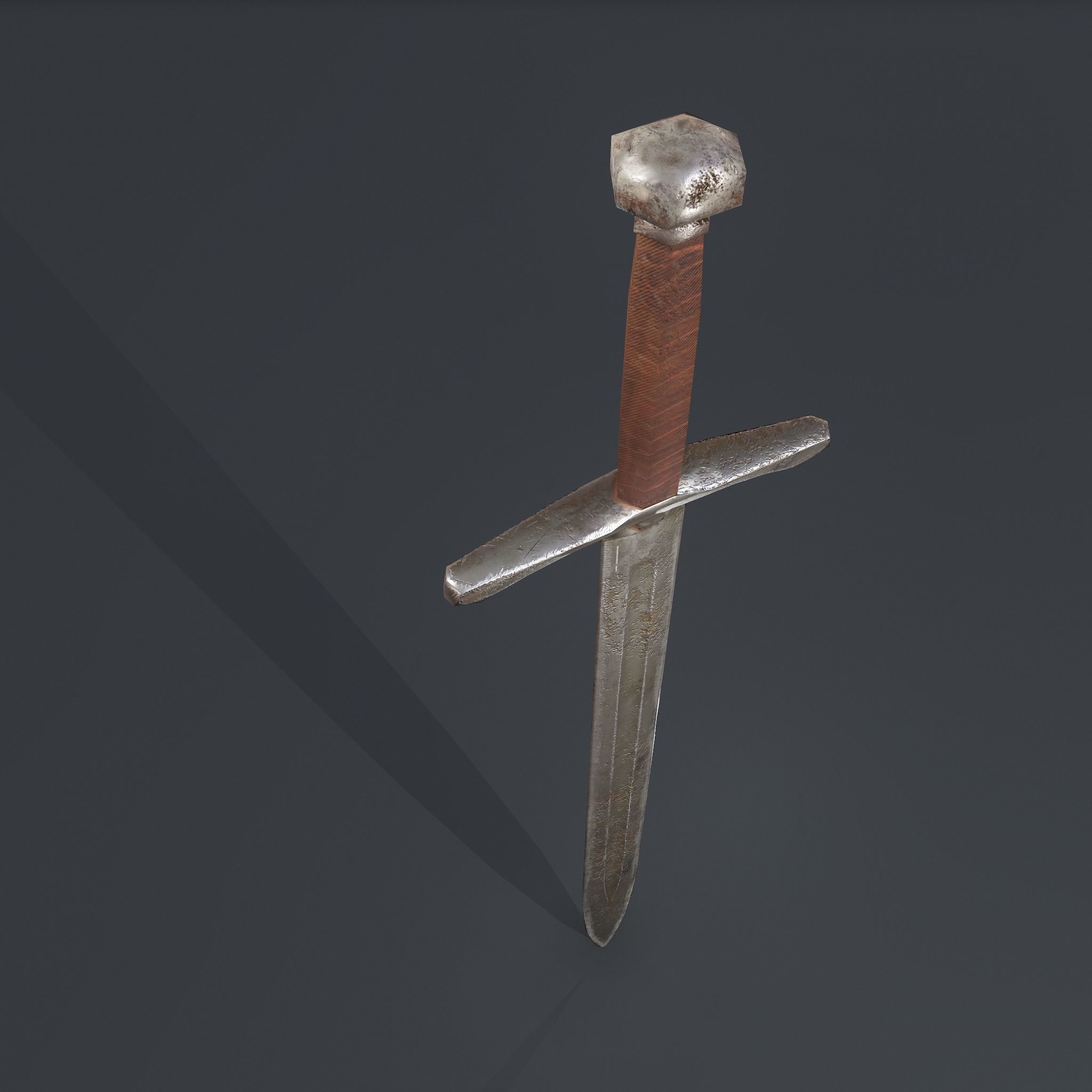 Worn Sword Free low-poly 3D model_16