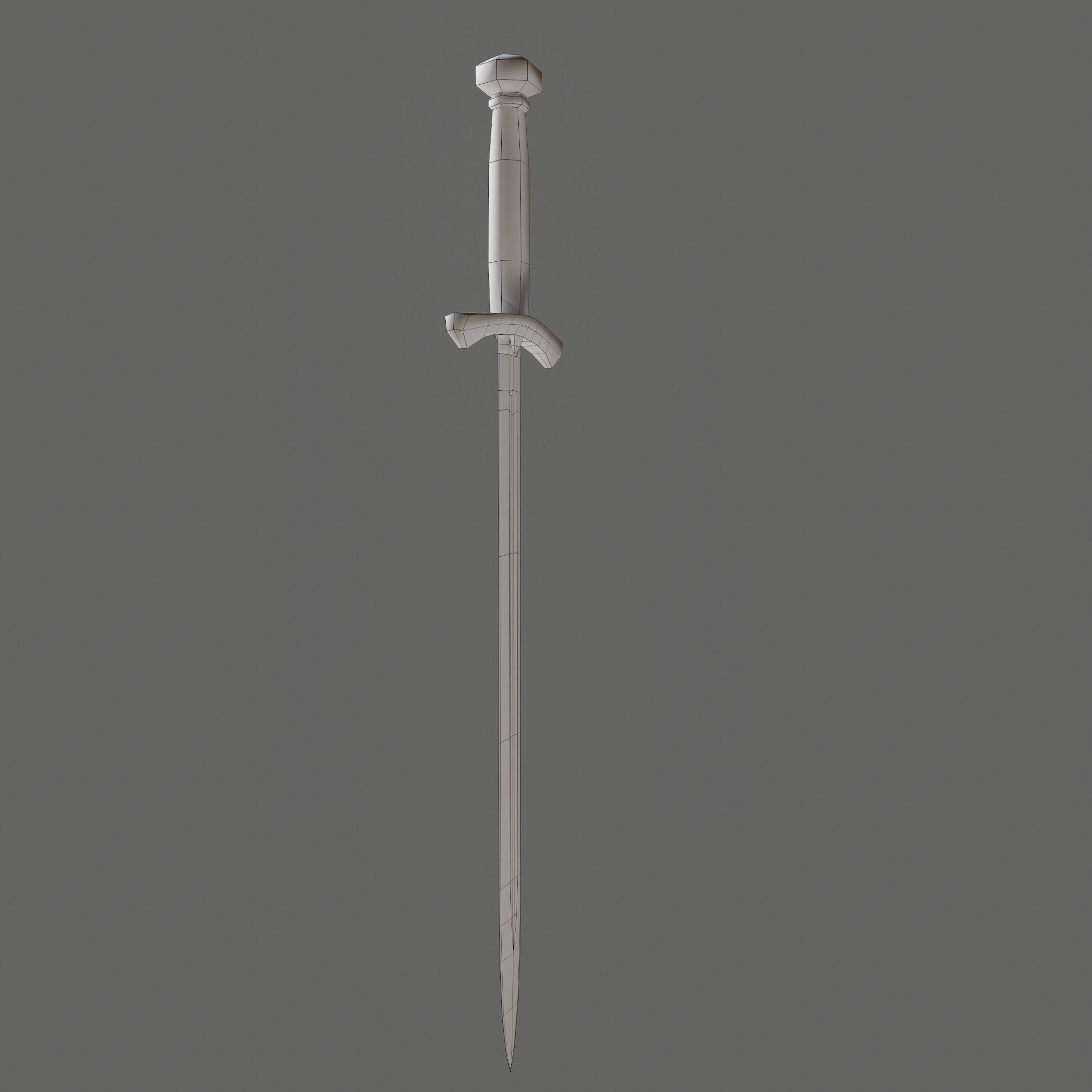 Worn Sword Free low-poly 3D model_51