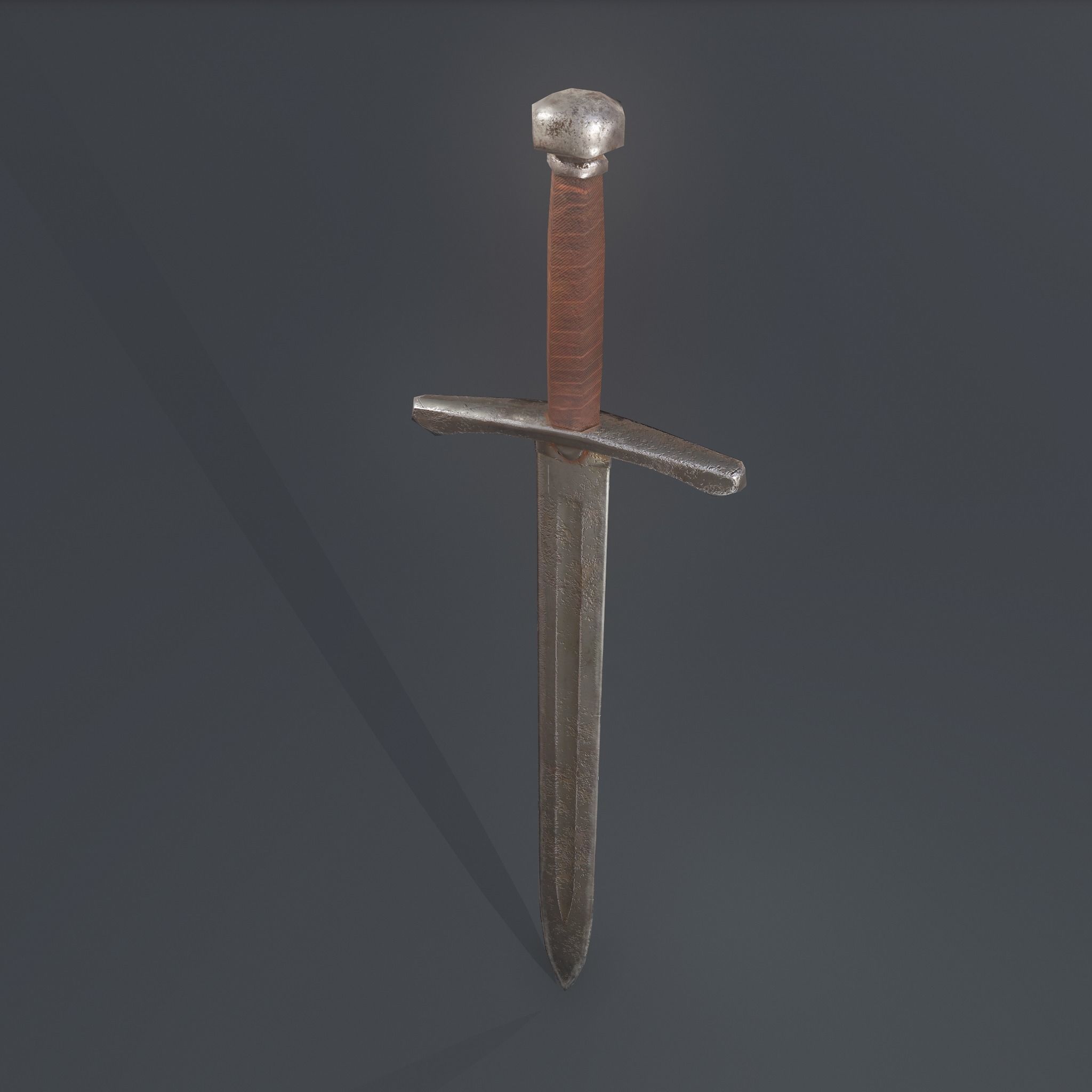 Worn Sword Free low-poly 3D model_6