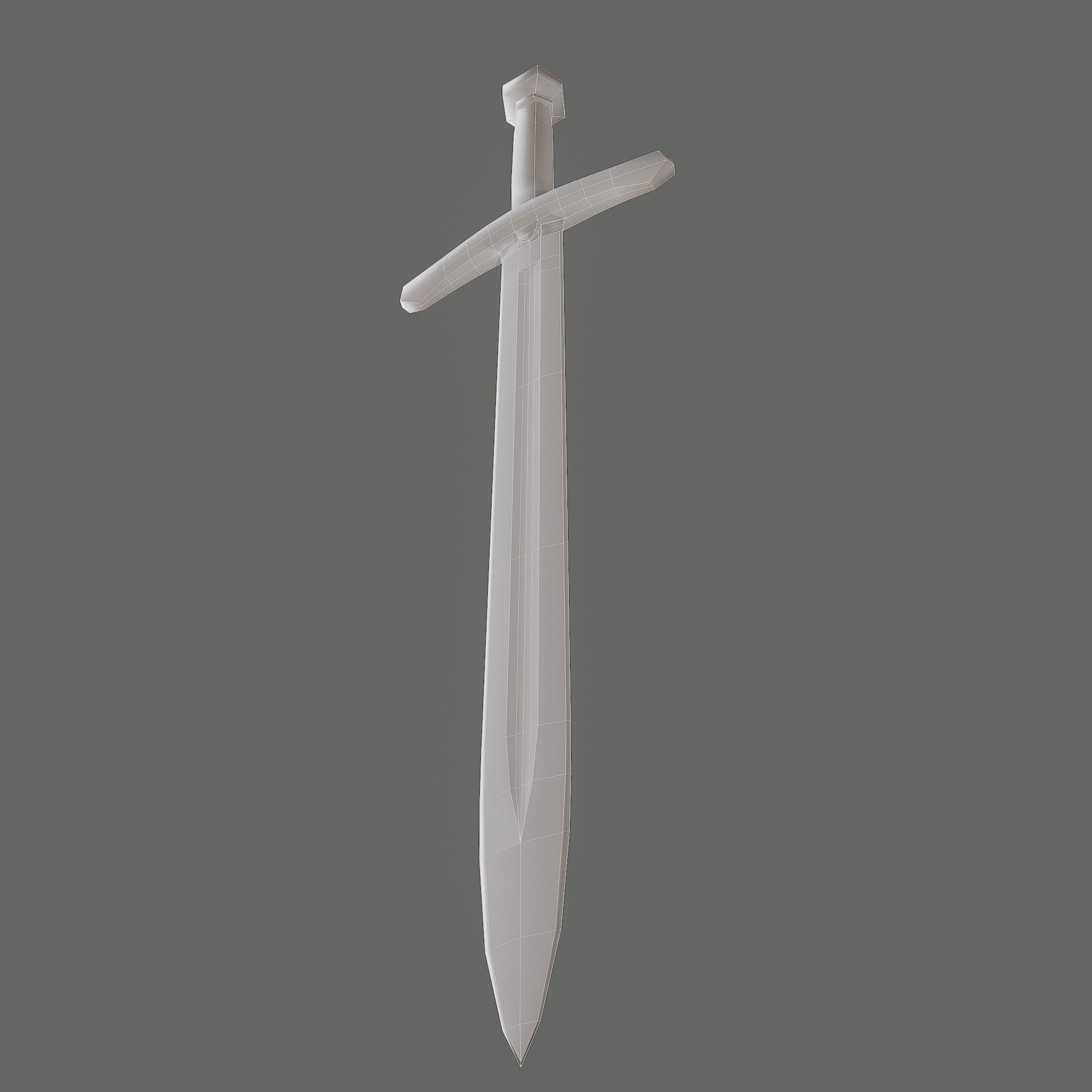 Worn Sword Free low-poly 3D model_31