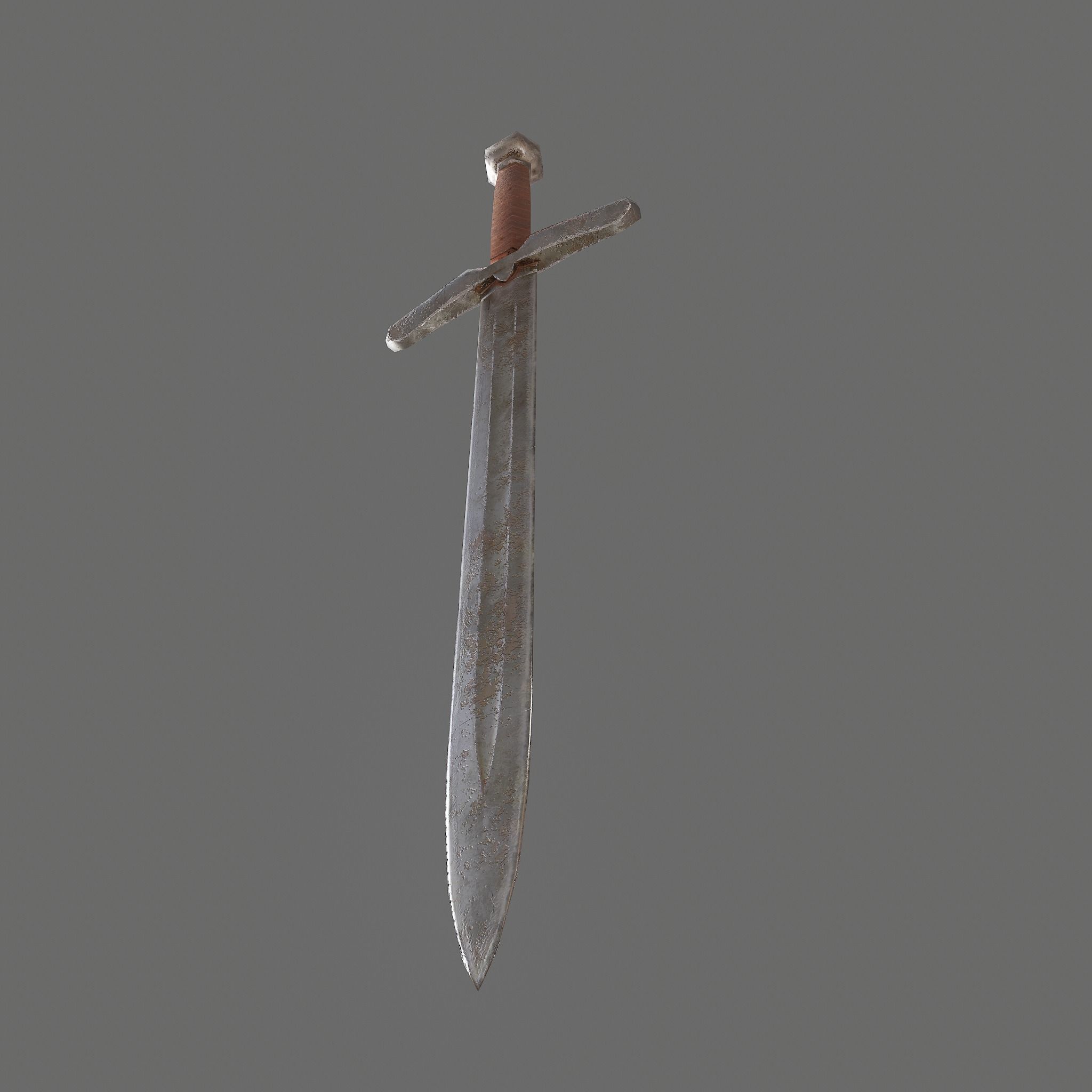 Worn Sword Free low-poly 3D model_25