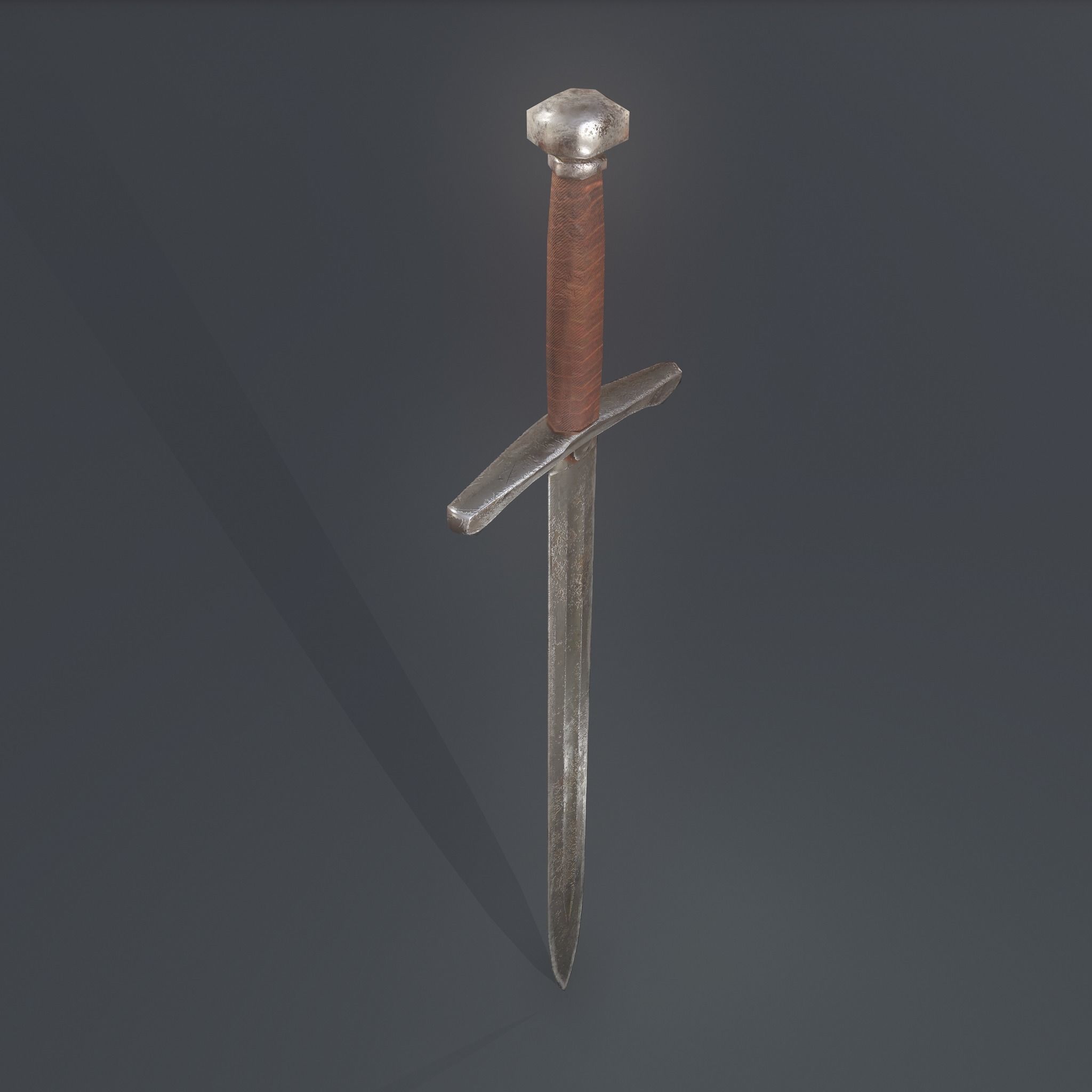 Worn Sword Free low-poly 3D model_8