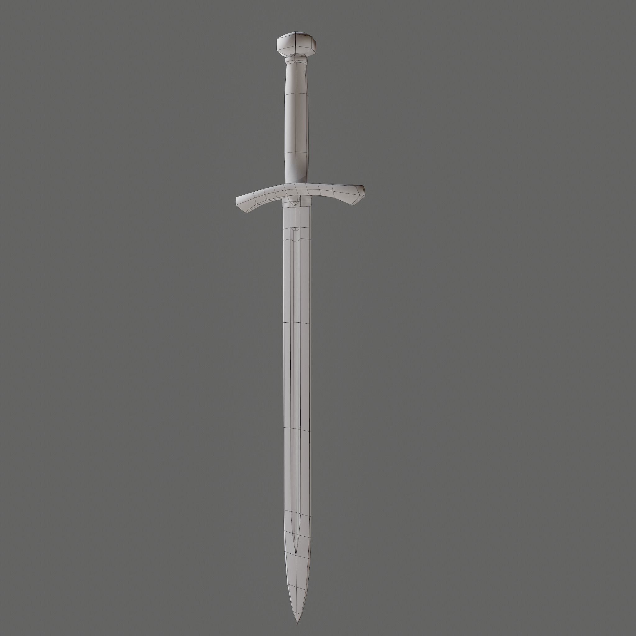 Worn Sword Free low-poly 3D model_48