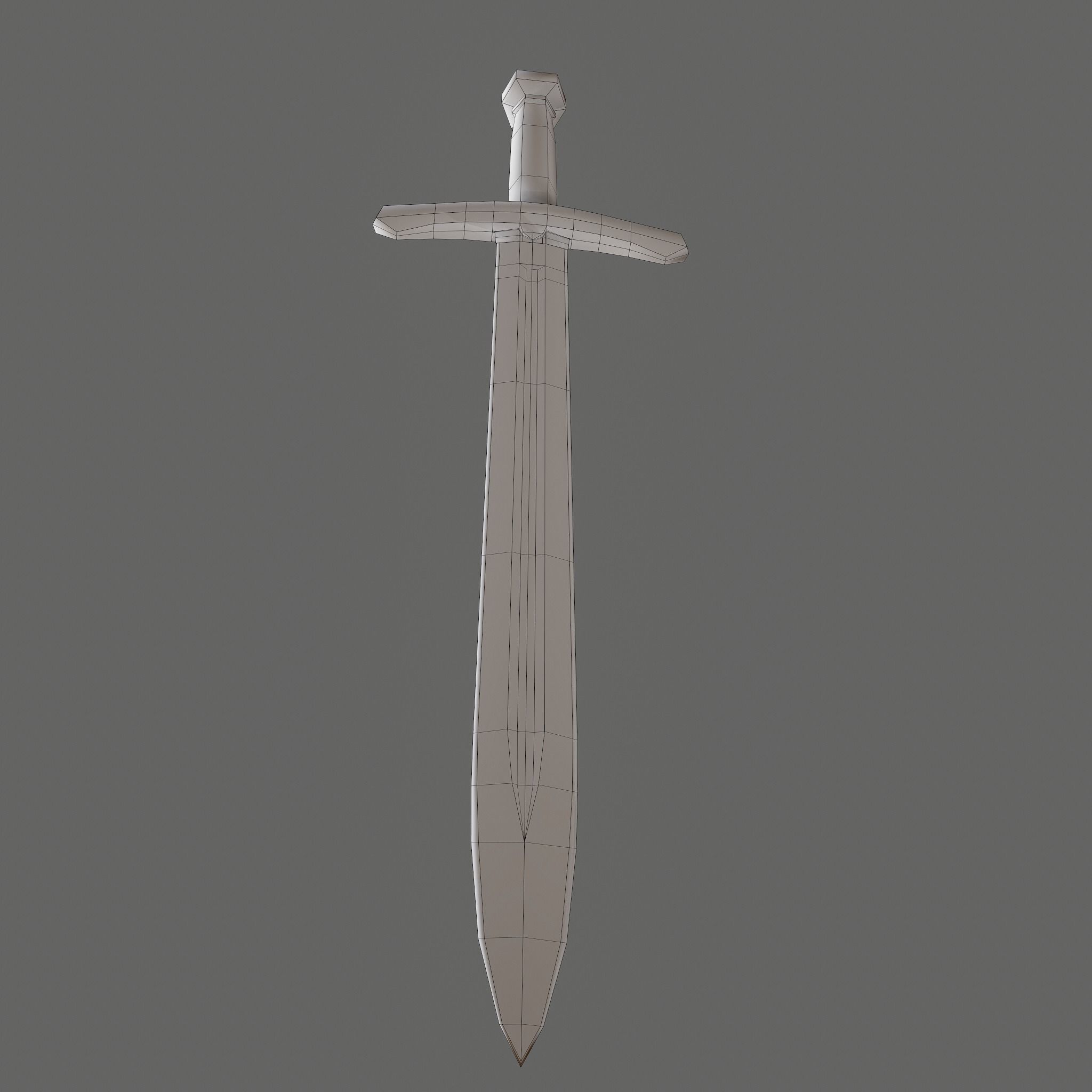 Worn Sword Free low-poly 3D model_39