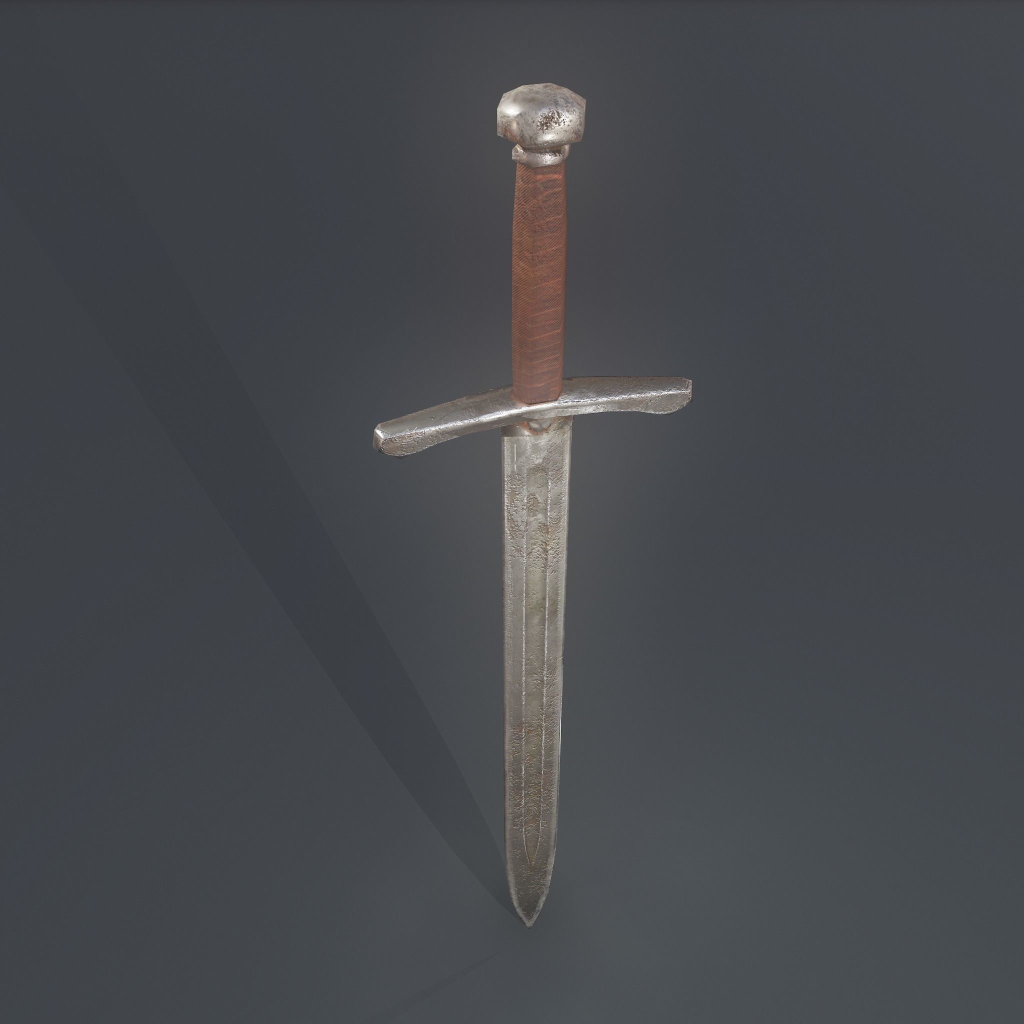 Worn Sword Free low-poly 3D model_7