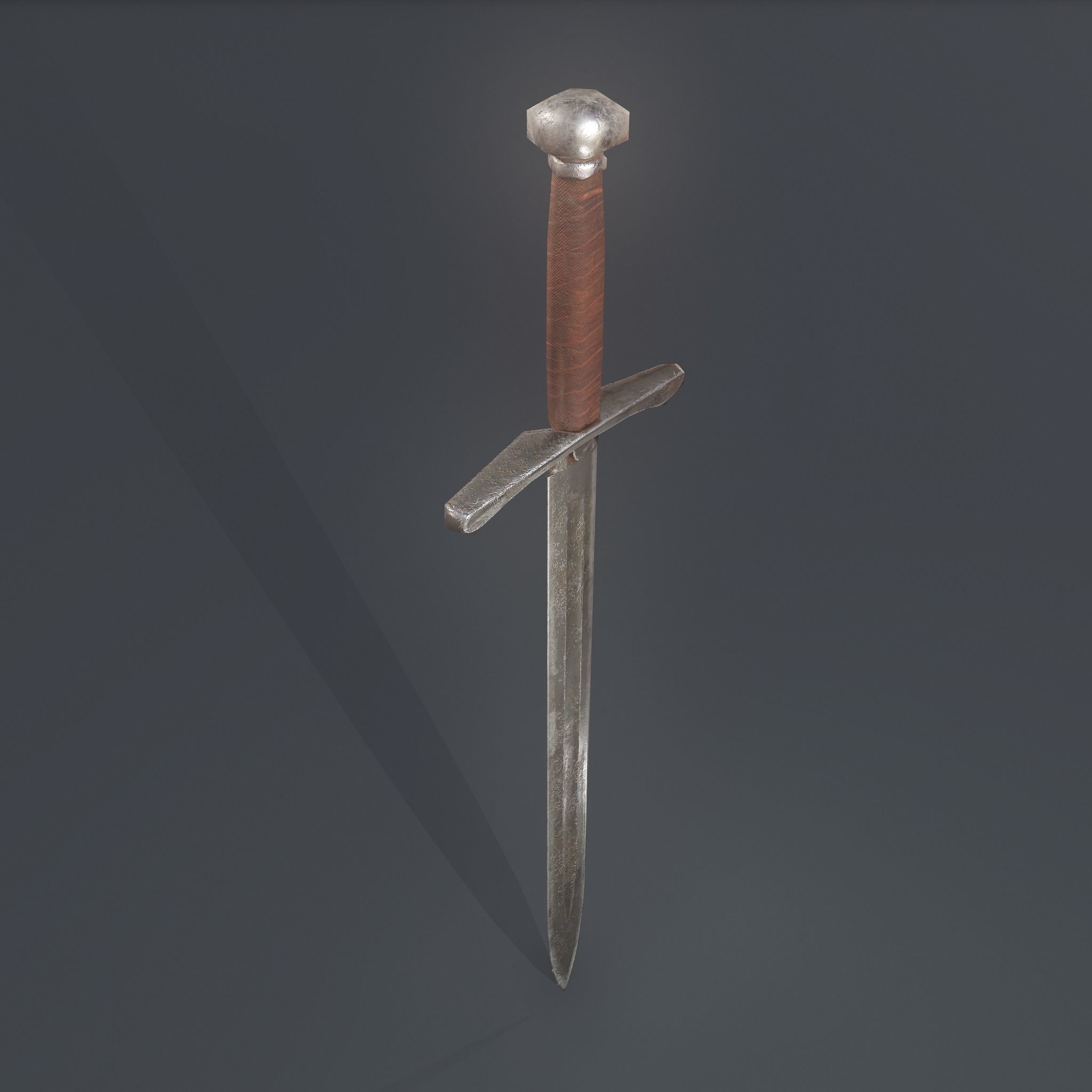 Worn Sword Free low-poly 3D model_3