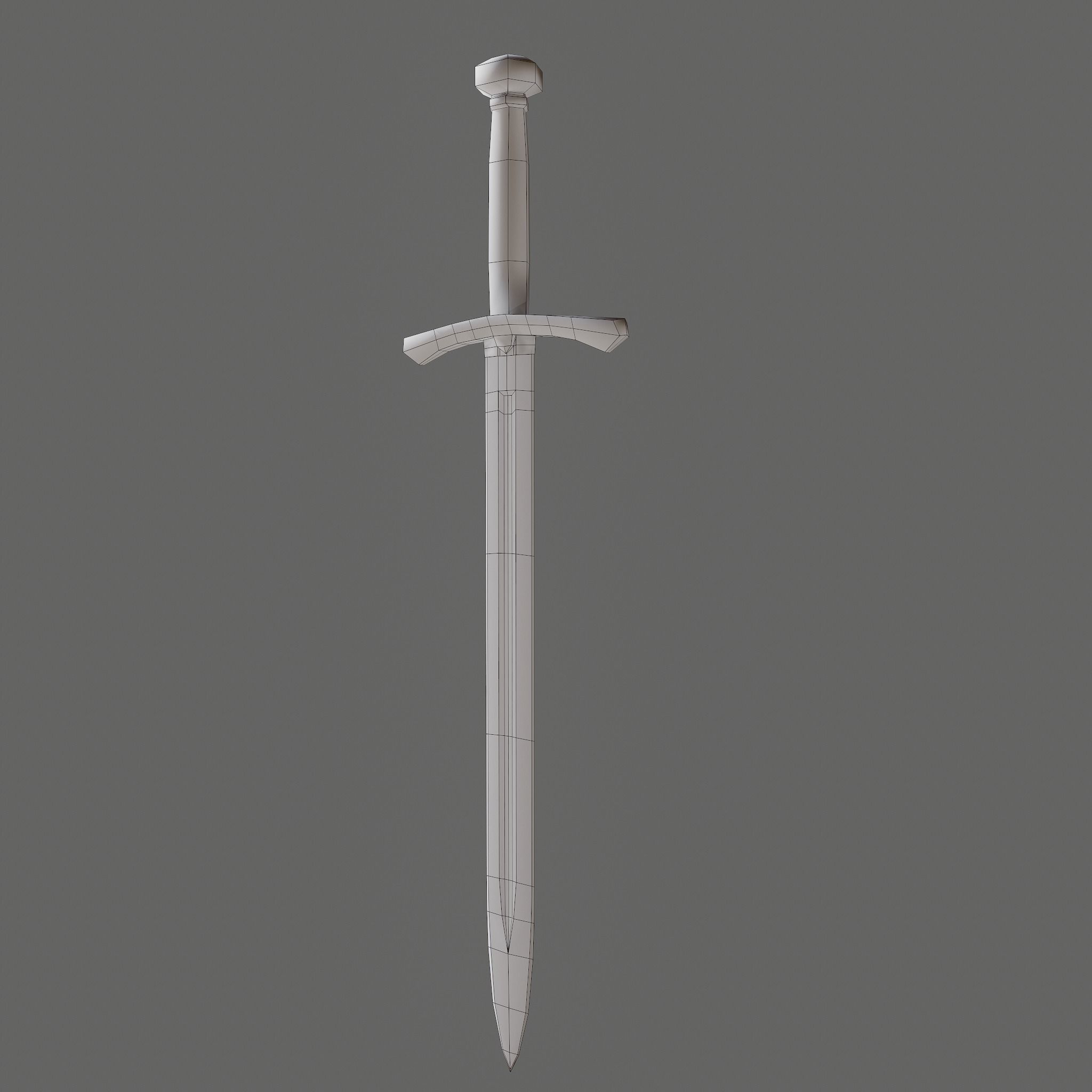 Worn Sword Free low-poly 3D model_43