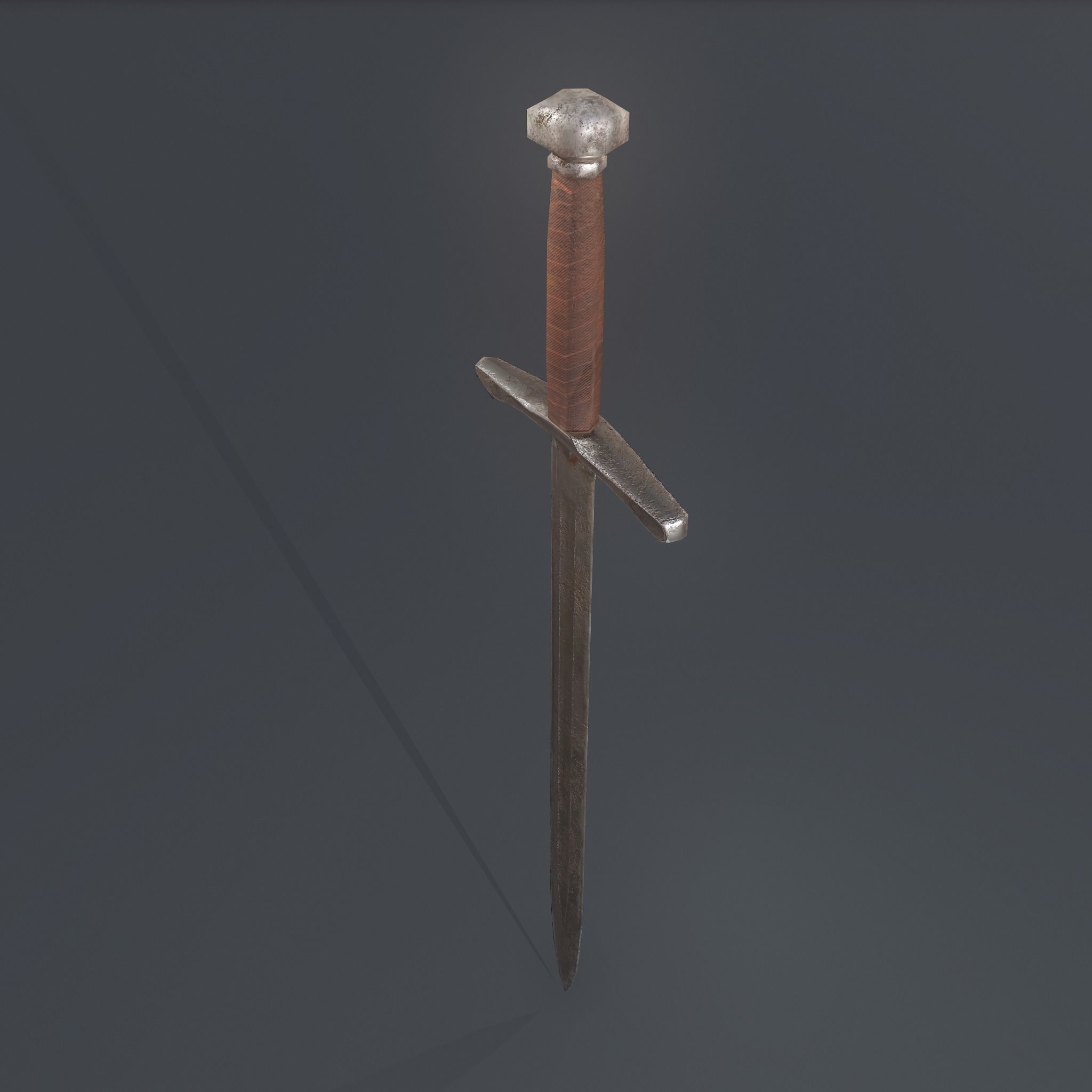 Worn Sword Free low-poly 3D model_5