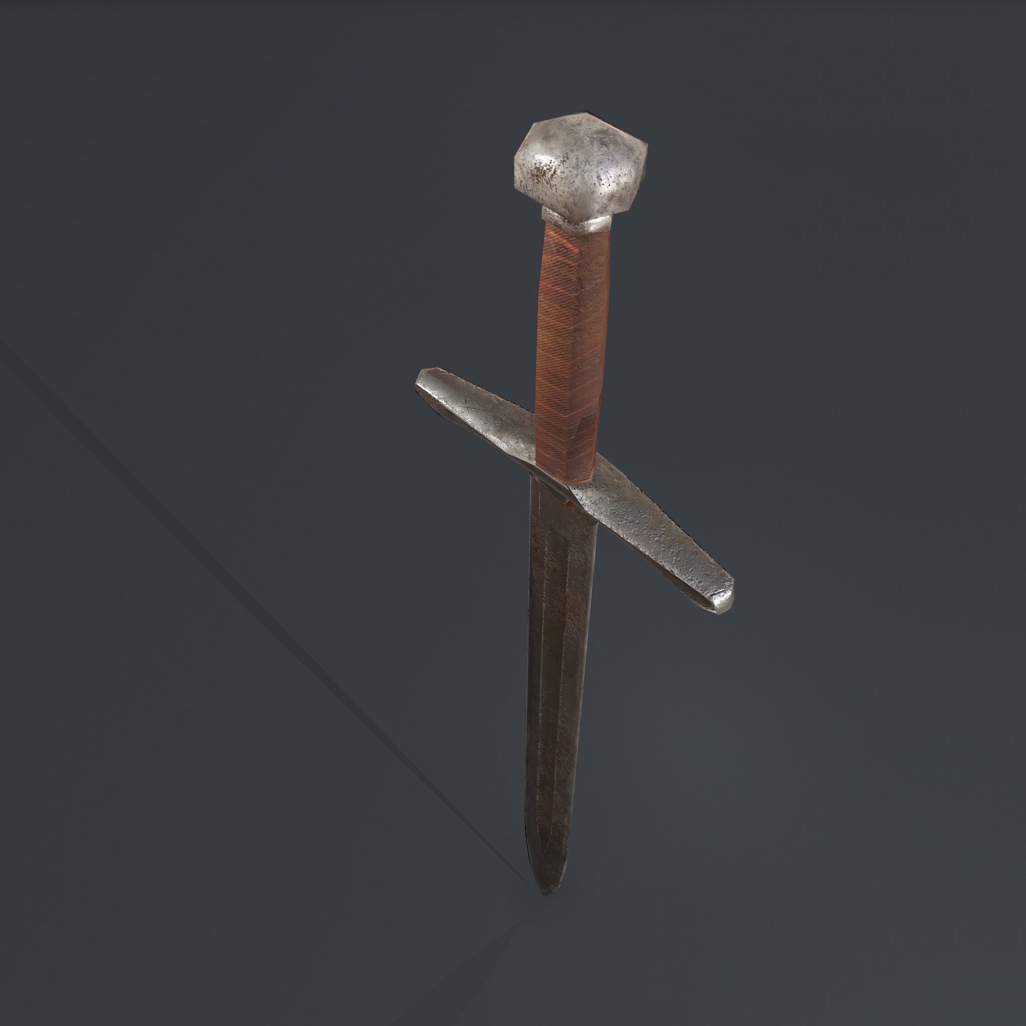 Worn Sword Free low-poly 3D model_14