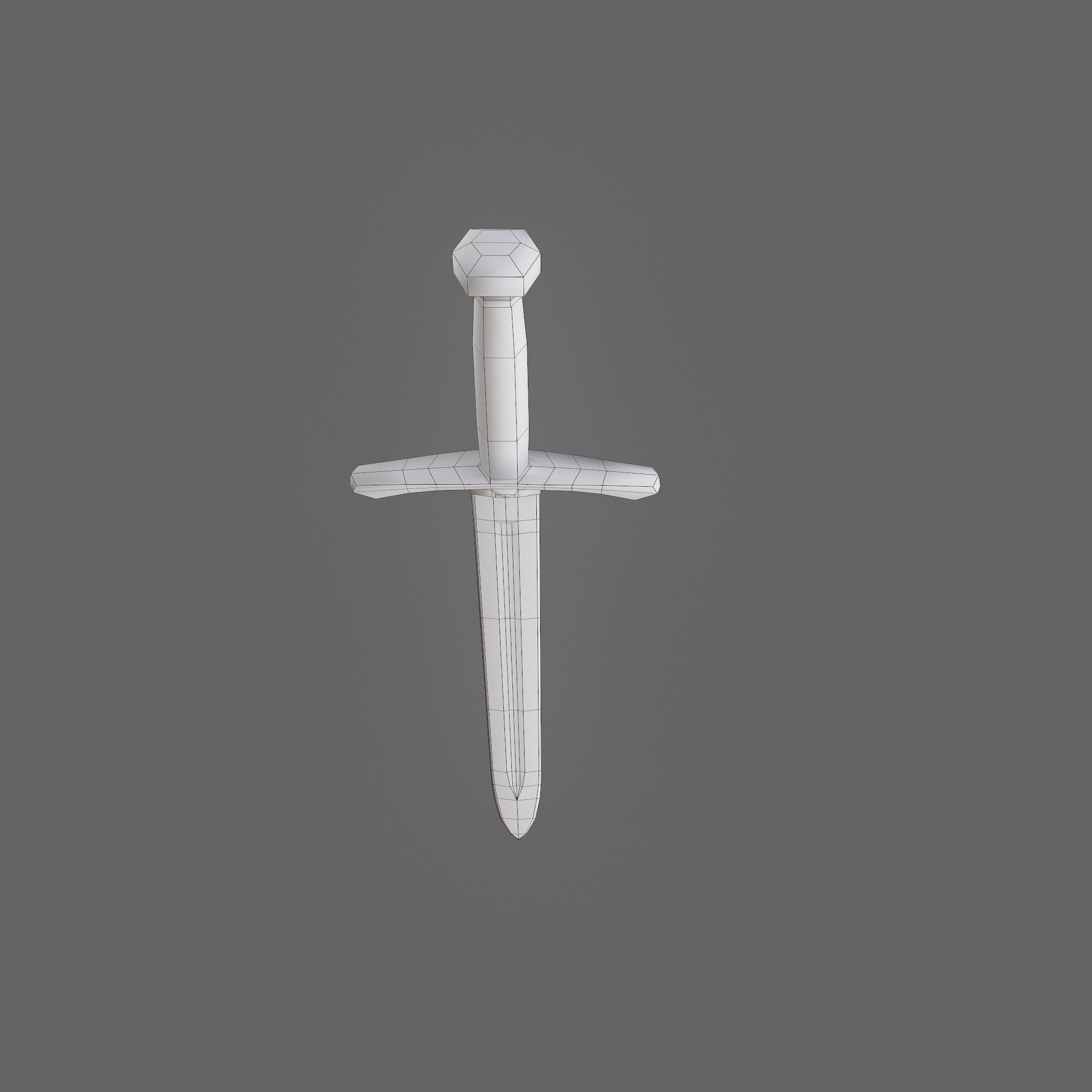 Worn Sword Free low-poly 3D model_59