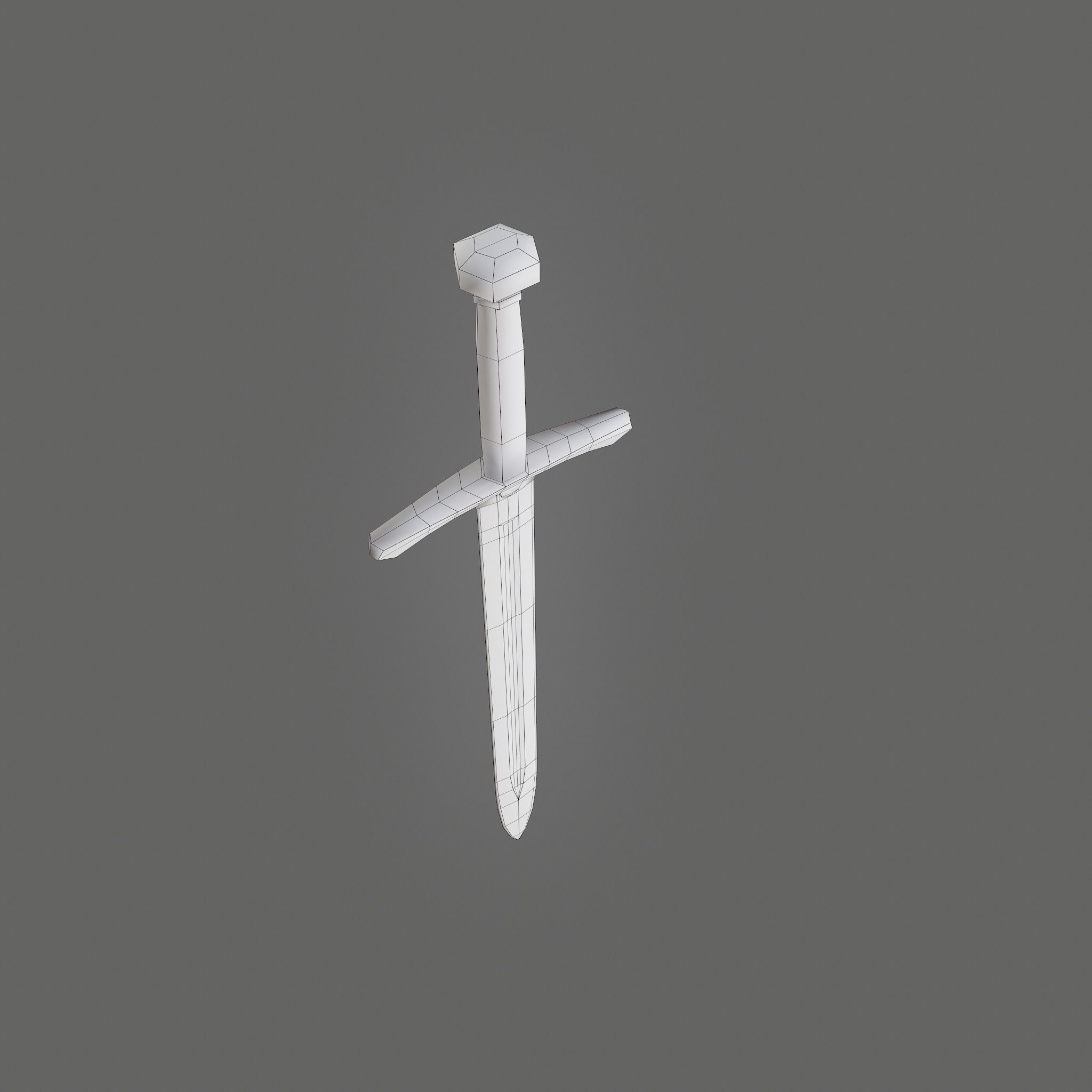 Worn Sword Free low-poly 3D model_55