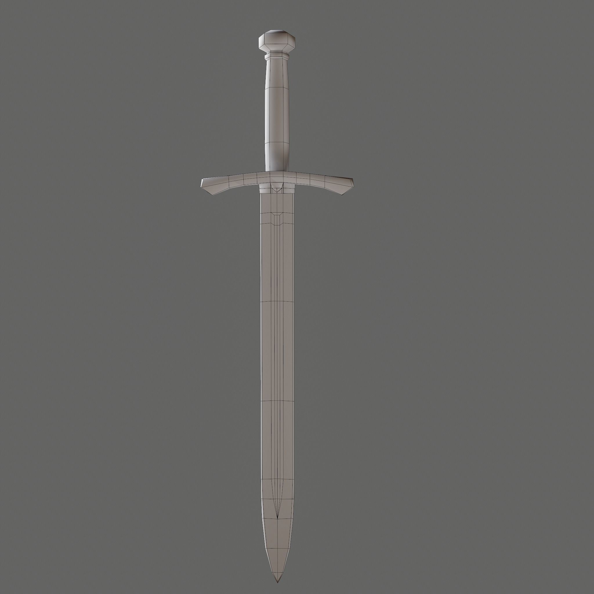 Worn Sword Free low-poly 3D model_49