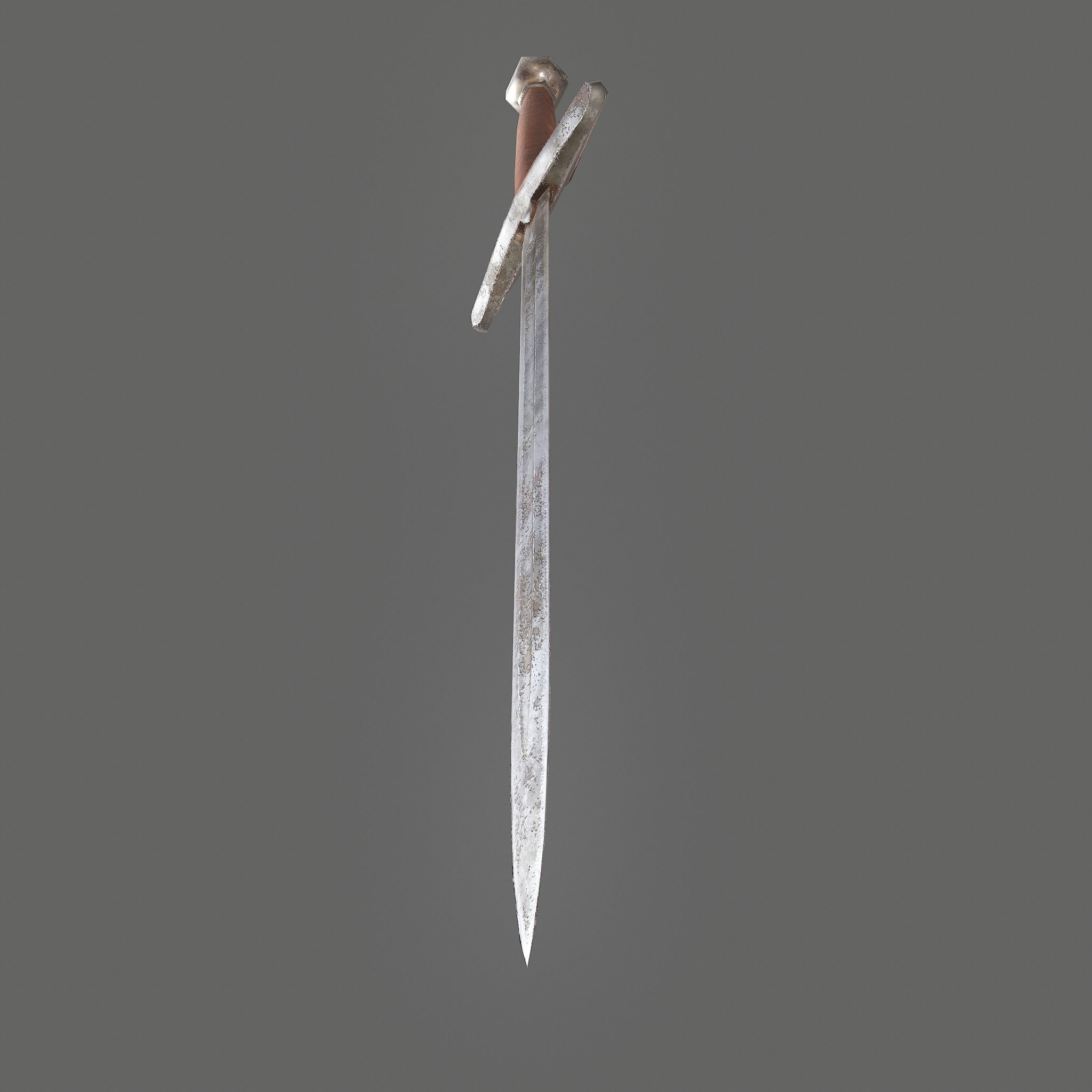 Worn Sword Free low-poly 3D model_29