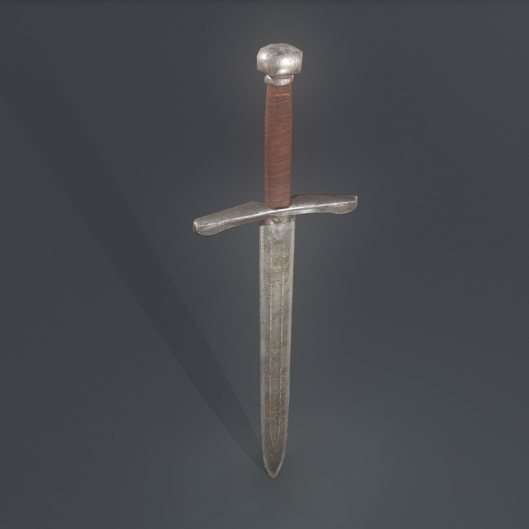 Worn Sword Free low-poly 3D model_2