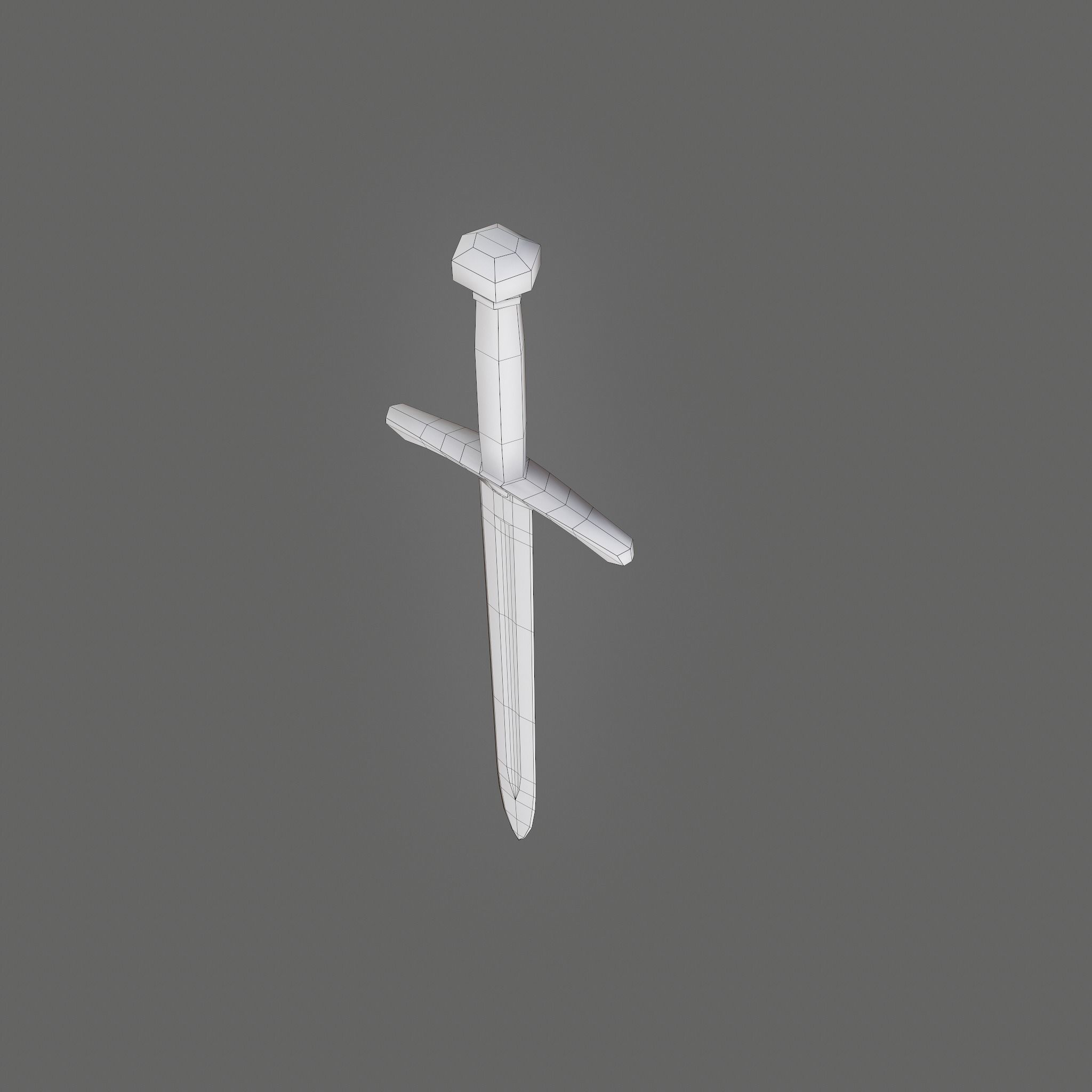 Worn Sword Free low-poly 3D model_53