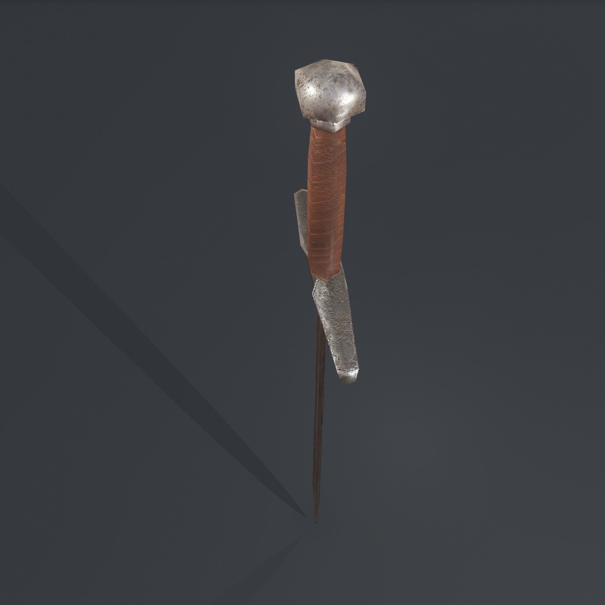 Worn Sword Free low-poly 3D model_13