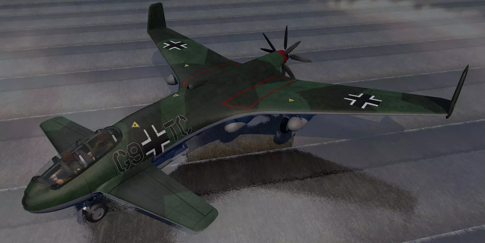 Henschel Hs-P-87 3D model_0