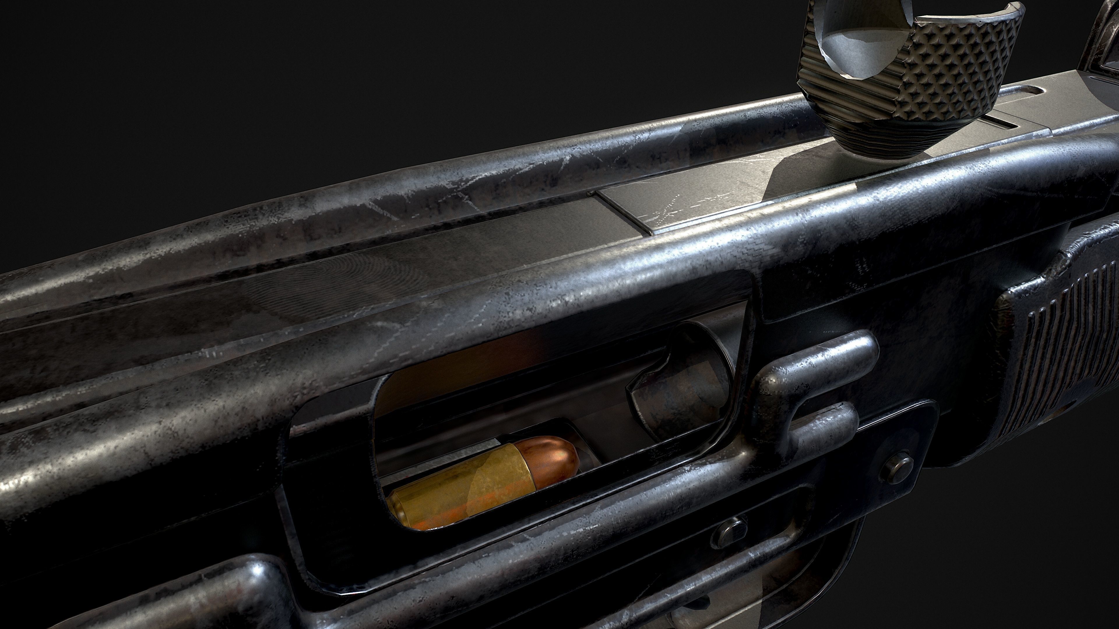 Mini UZI Low-poly 3D model_21