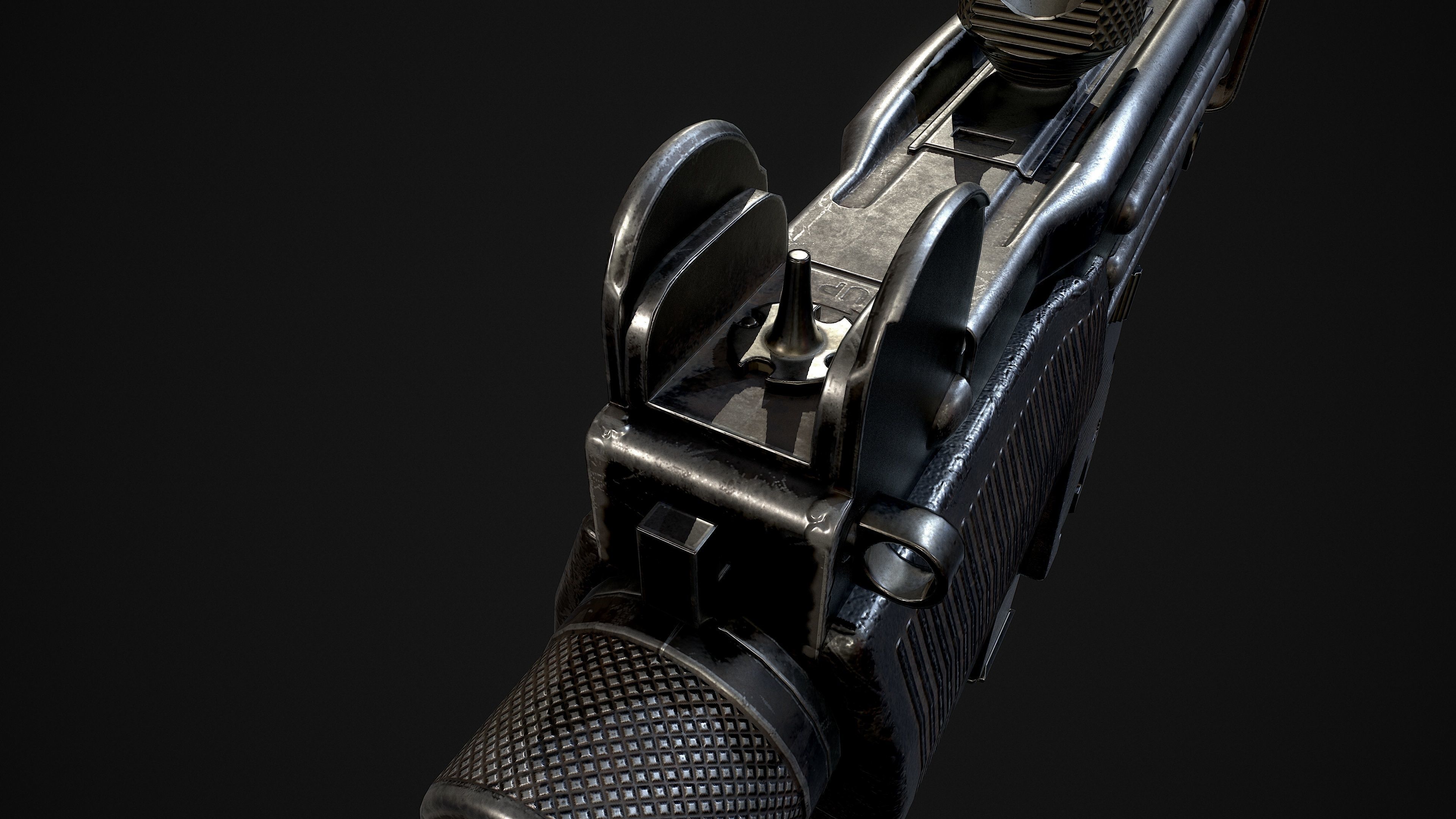 Mini UZI Low-poly 3D model_28