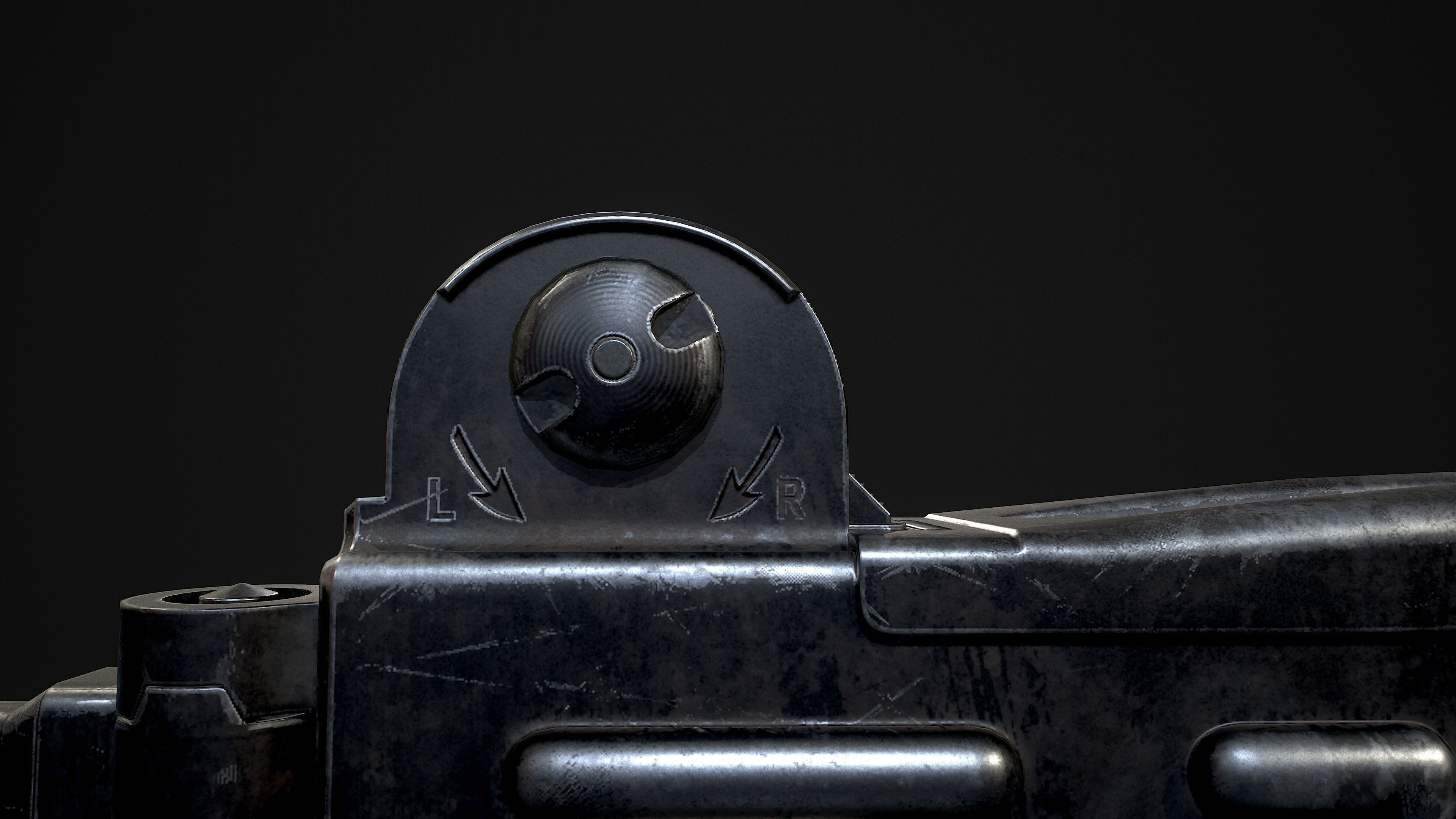 Mini UZI Low-poly 3D model_14