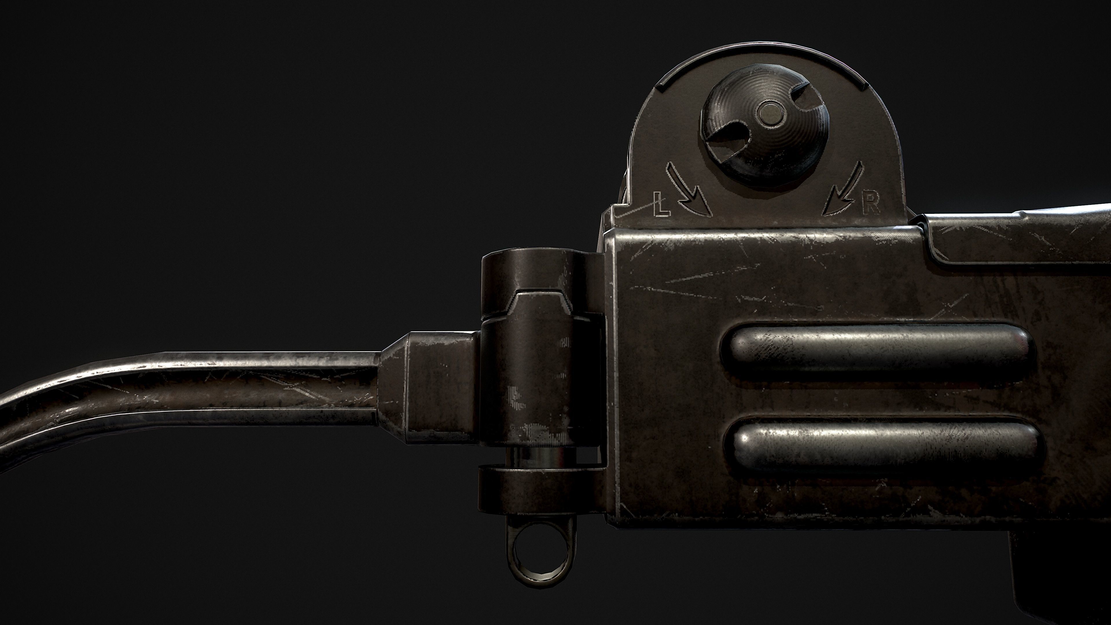 Mini UZI Low-poly 3D model_12