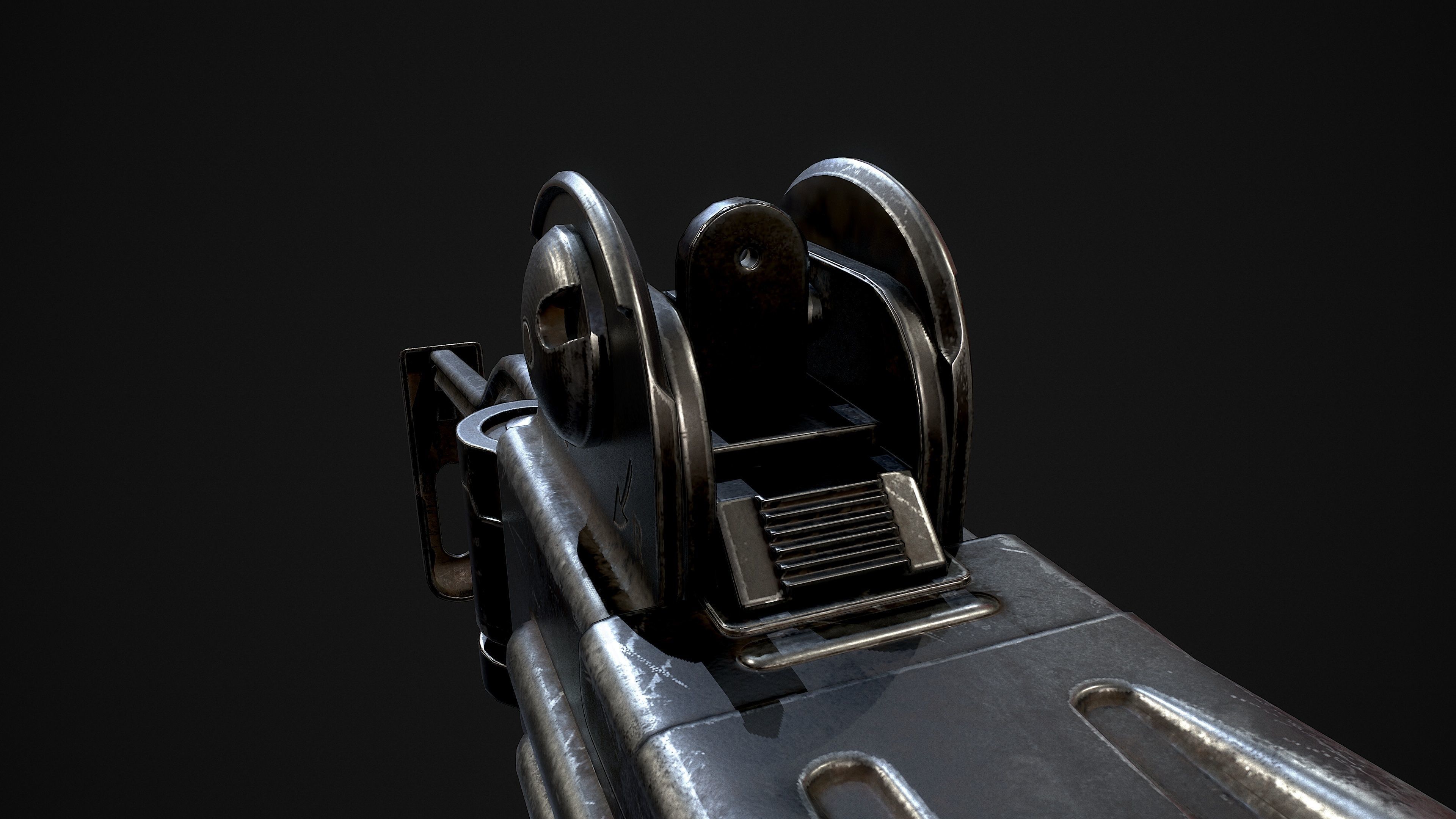 Mini UZI Low-poly 3D model_26