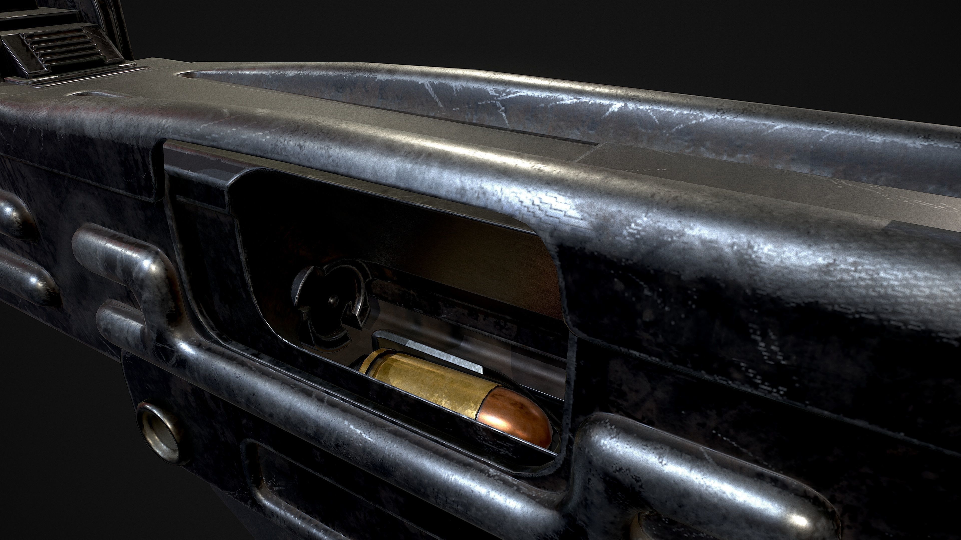 Mini UZI Low-poly 3D model_22