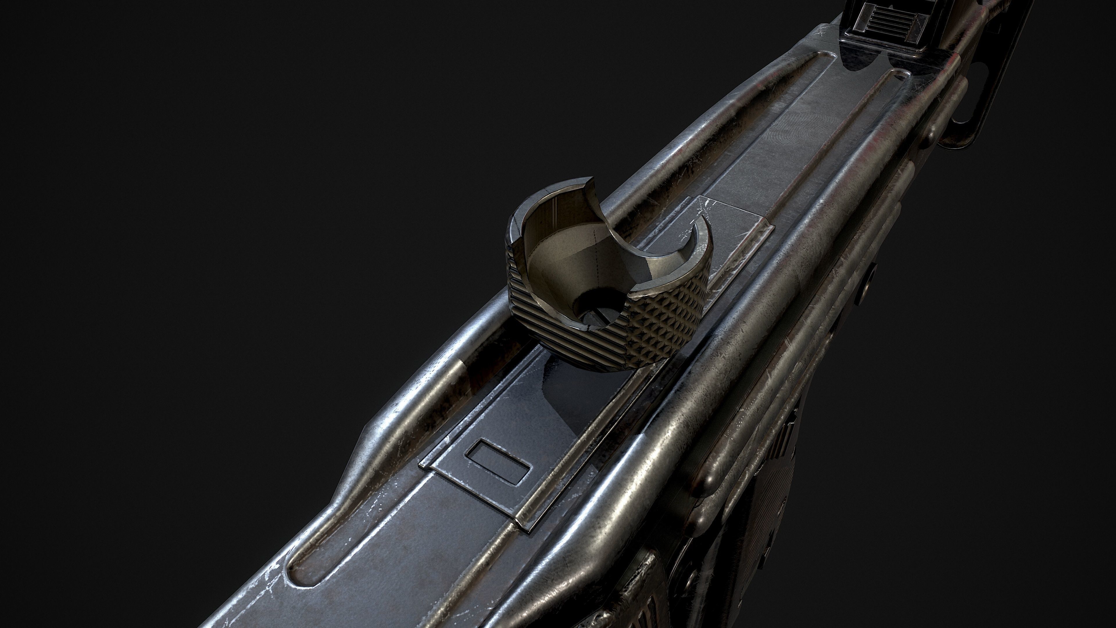 Mini UZI Low-poly 3D model_30