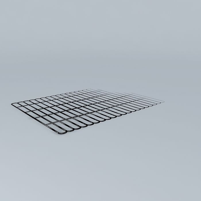 Open Metal Rack or shelf 3D model_3