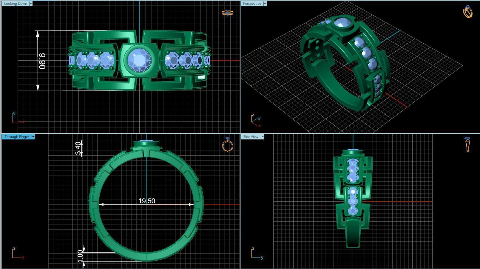 Ring R 0016 3D print model_8