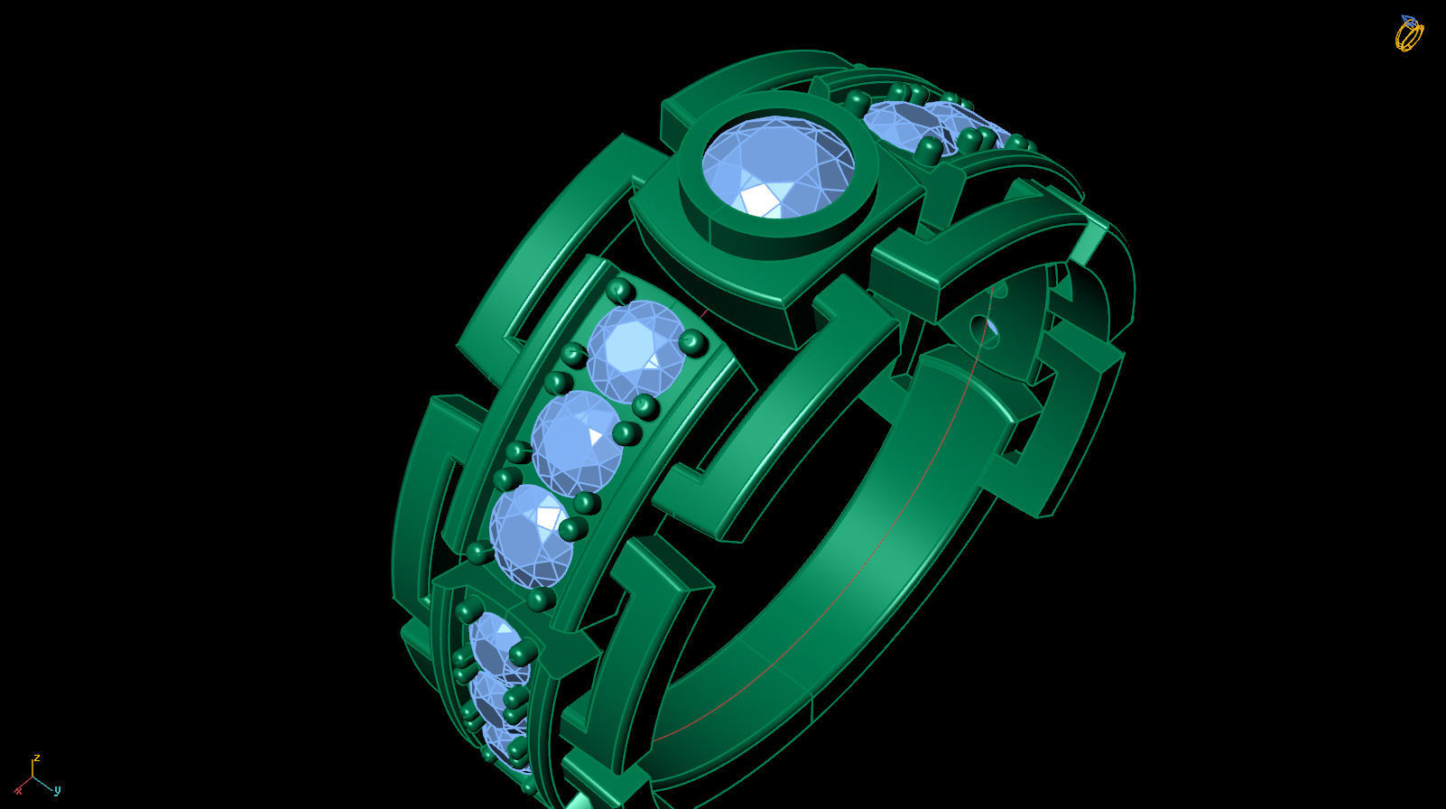 Ring R 0016 3D print model_2