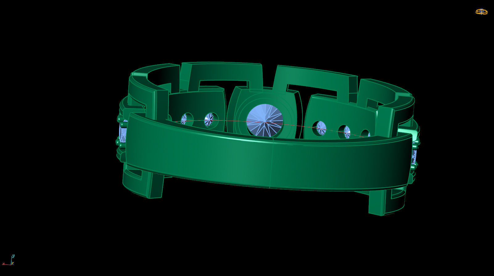 Ring R 0016 3D print model_3