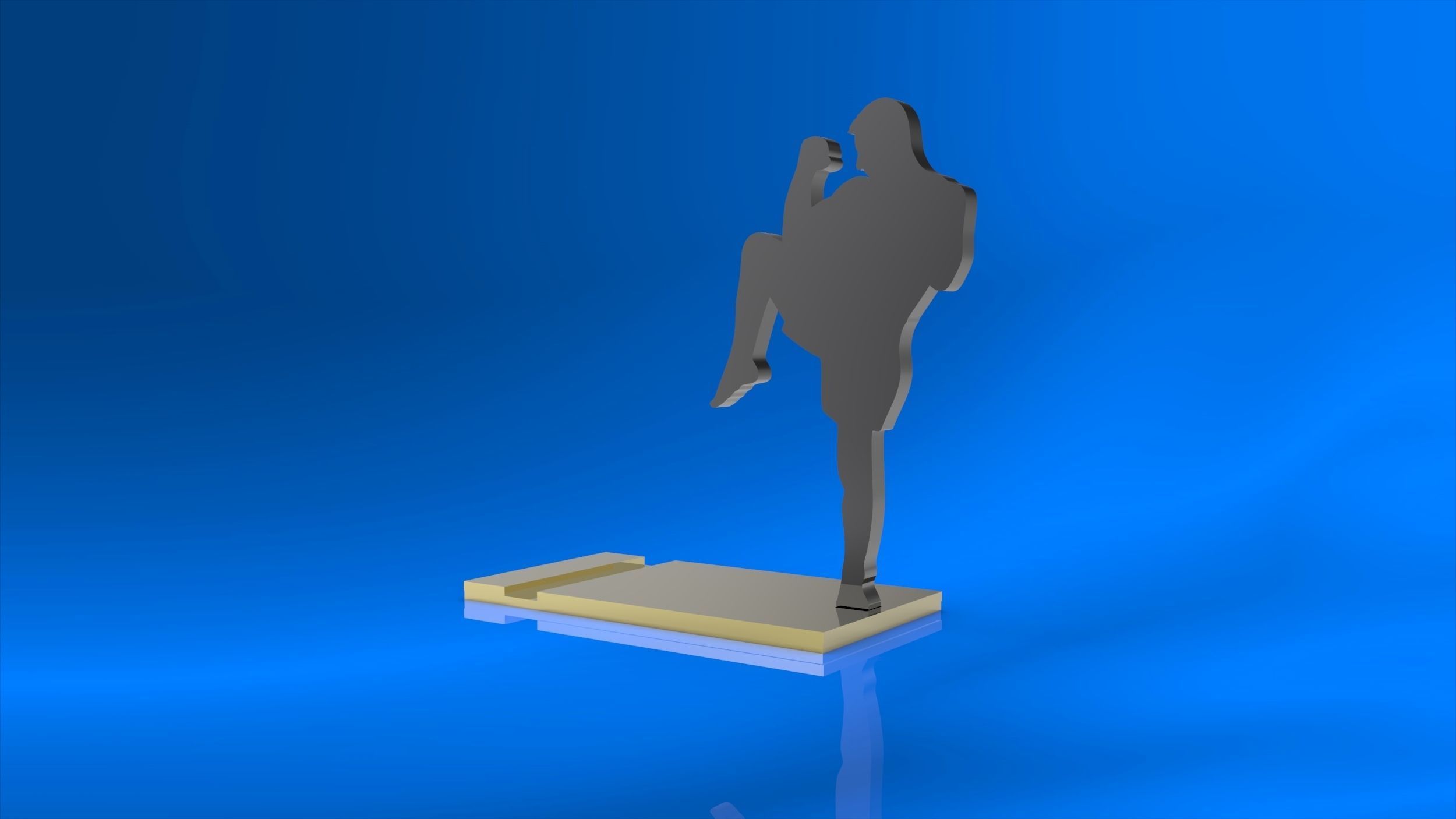 Phone stand Fighter 3D model_8