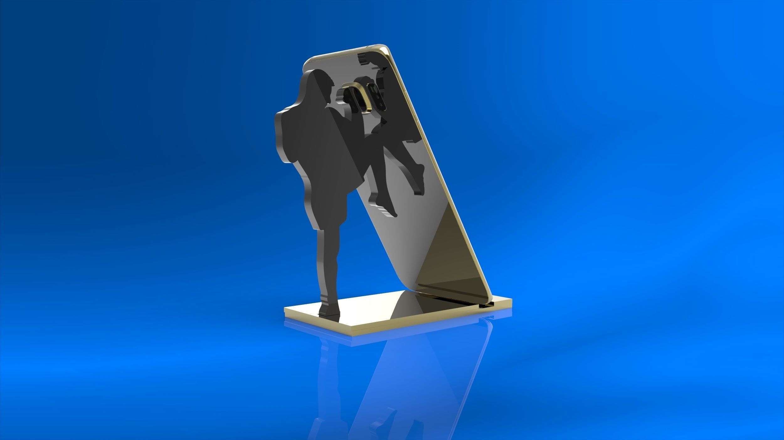 Phone stand Fighter 3D model_2