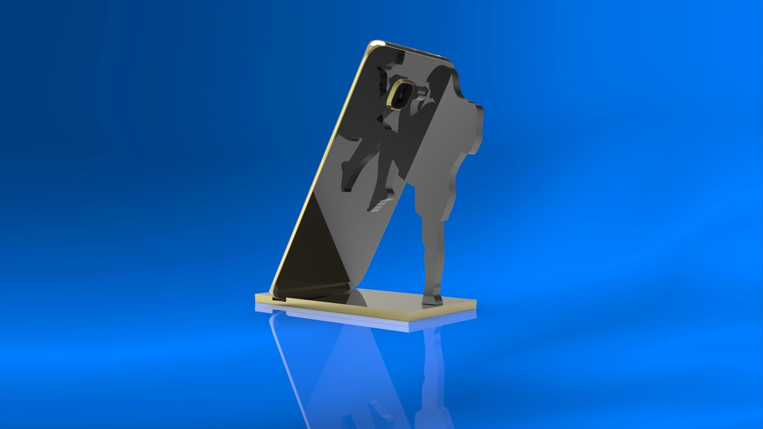 Phone stand Fighter 3D model_3