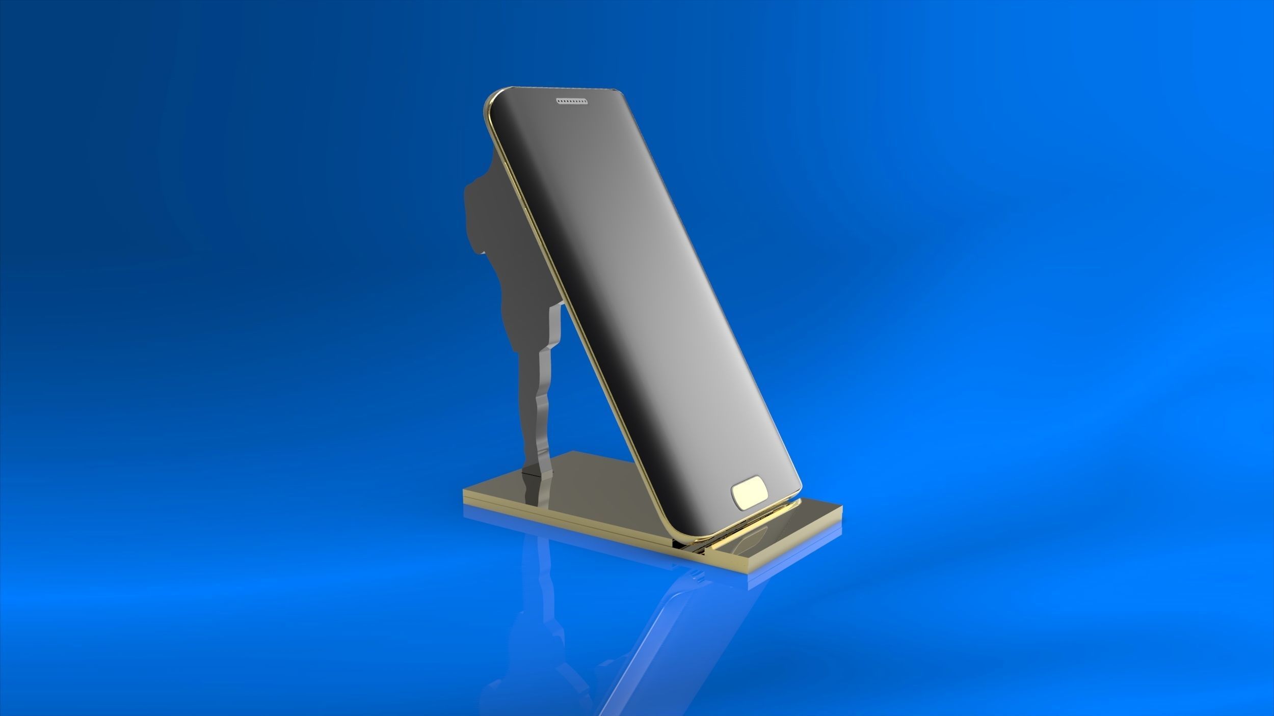 Phone stand Fighter 3D model_1