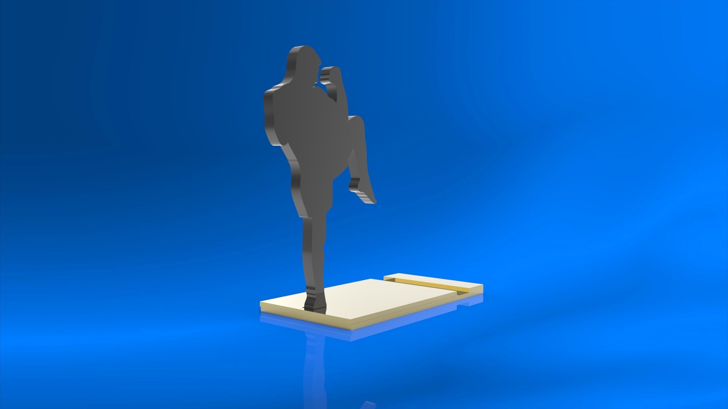 Phone stand Fighter 3D model_7