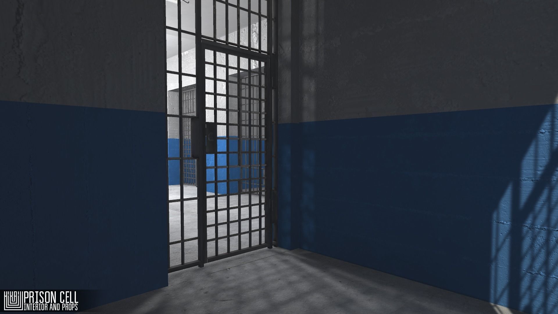 Prison cell - interior and props Low-poly 3D model_5