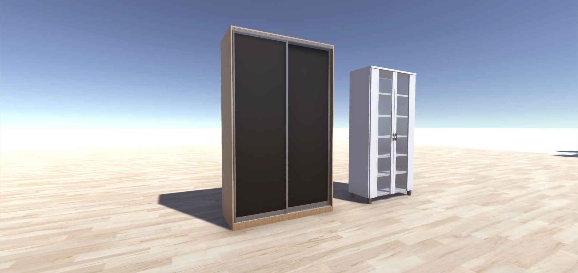 Cabinets Collection dresser and chest of drawers Low-poly 3D model_9