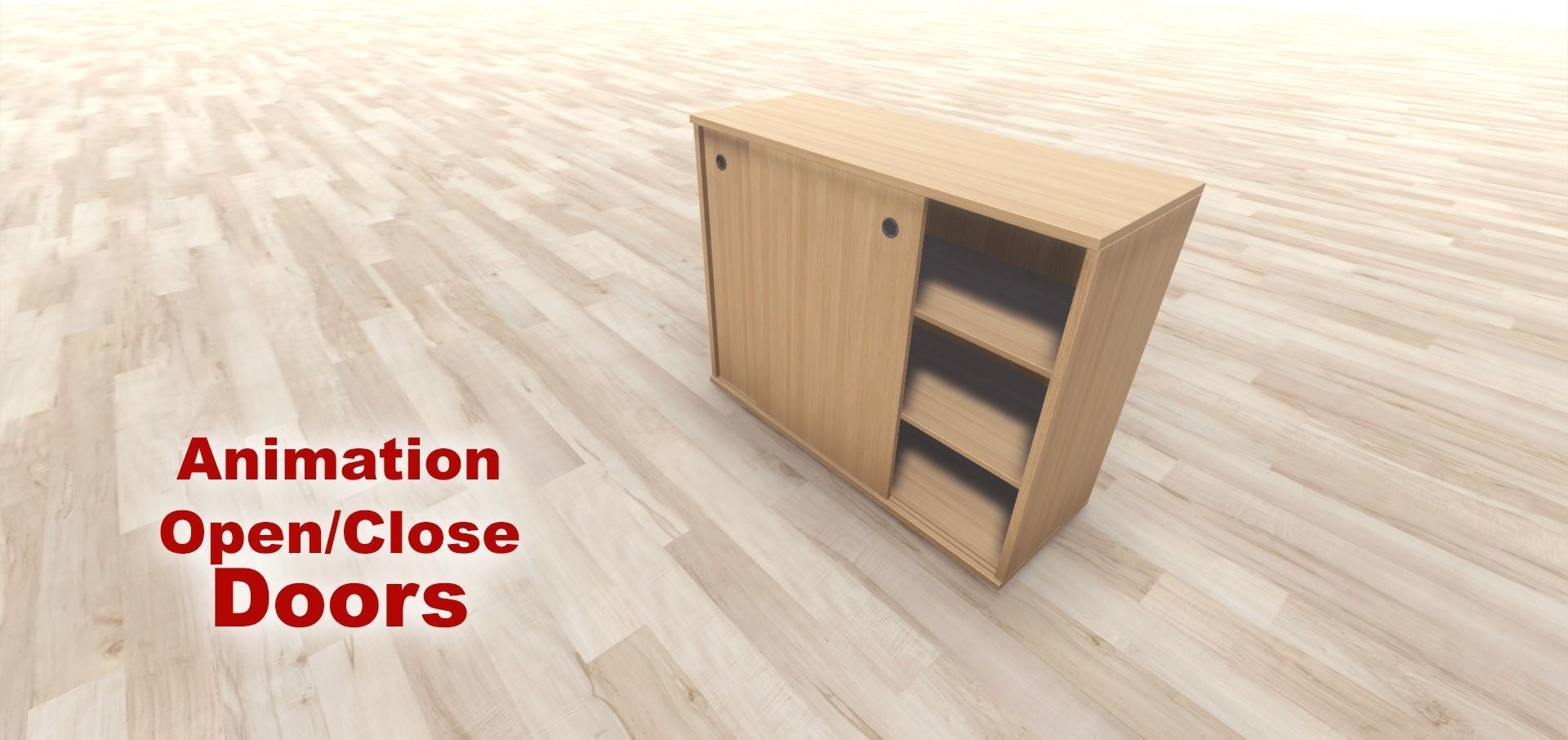 Cabinets Collection dresser and chest of drawers Low-poly 3D model_5