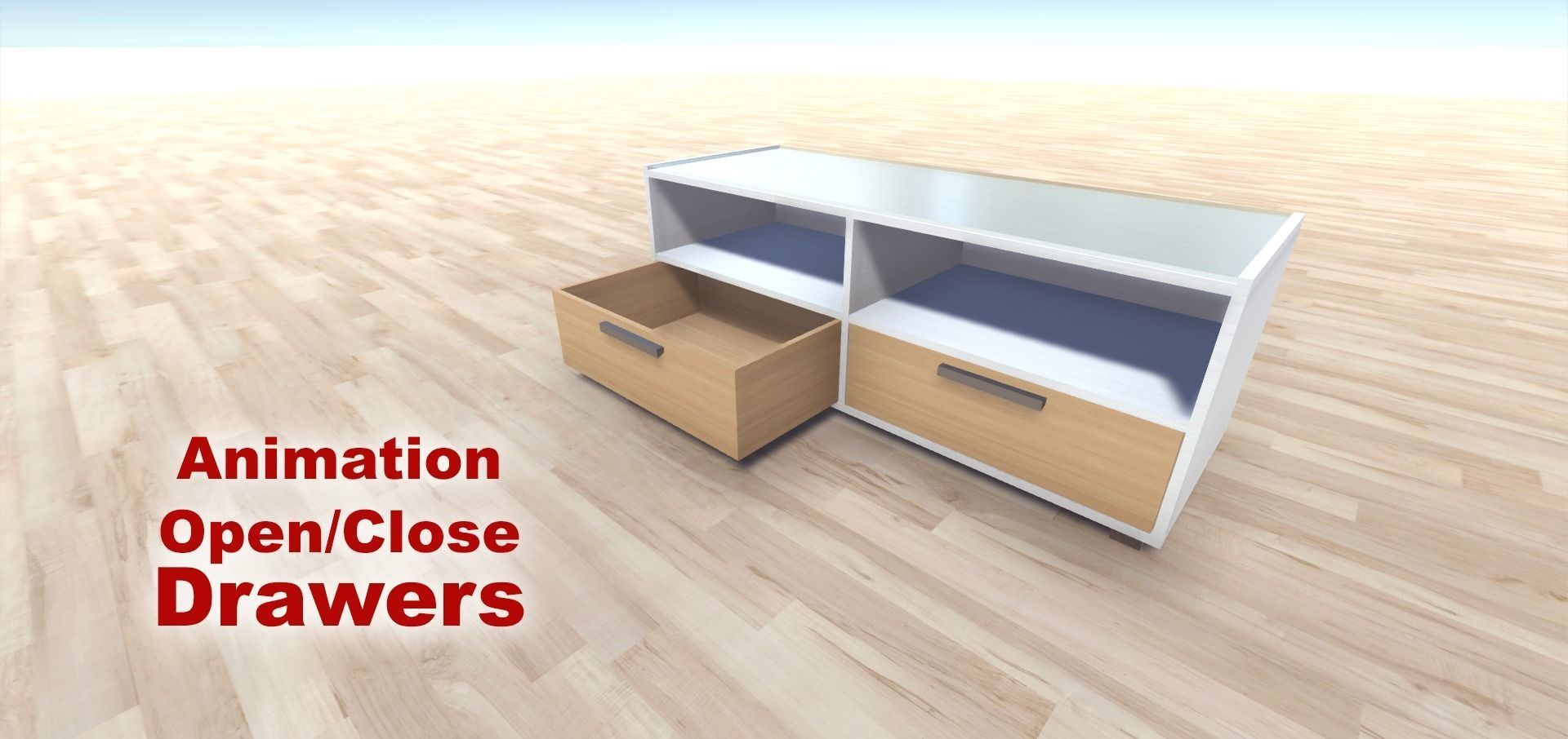 Cabinets Collection dresser and chest of drawers Low-poly 3D model_4