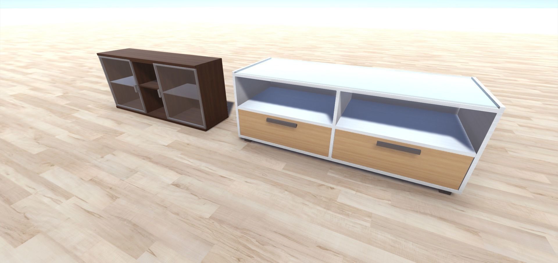 Cabinets Collection dresser and chest of drawers Low-poly 3D model_14