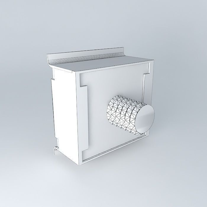 Rack Mount Anchor Screw, nut and retainer 3D model_4