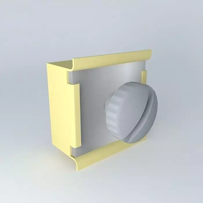 Rack Mount Anchor Screw, nut and retainer 3D model_0
