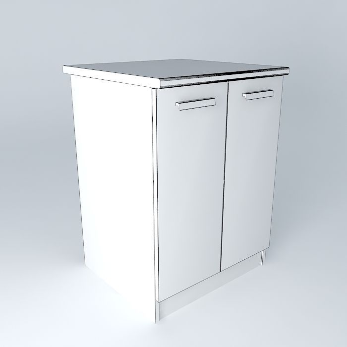 Cabinets cabinet with gold legs Free 3D model_3