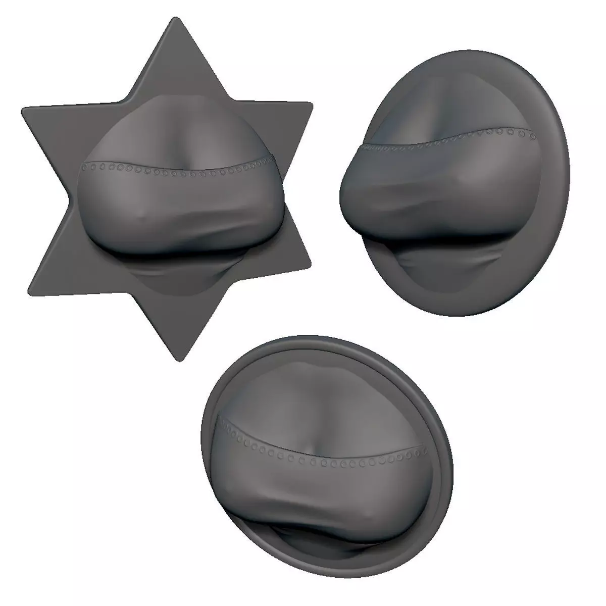 Cleavage Tube Top Fridge Magnets set 3D print model