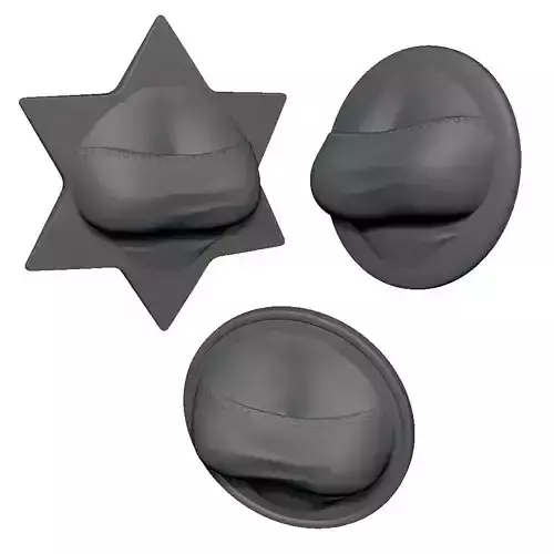 Cleavage Busty Tube Top Fridge Magnets set 3D print model