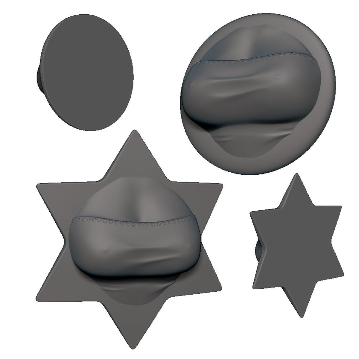 Cleavage Busty Tube Top Fridge Magnets set 3D print model_9